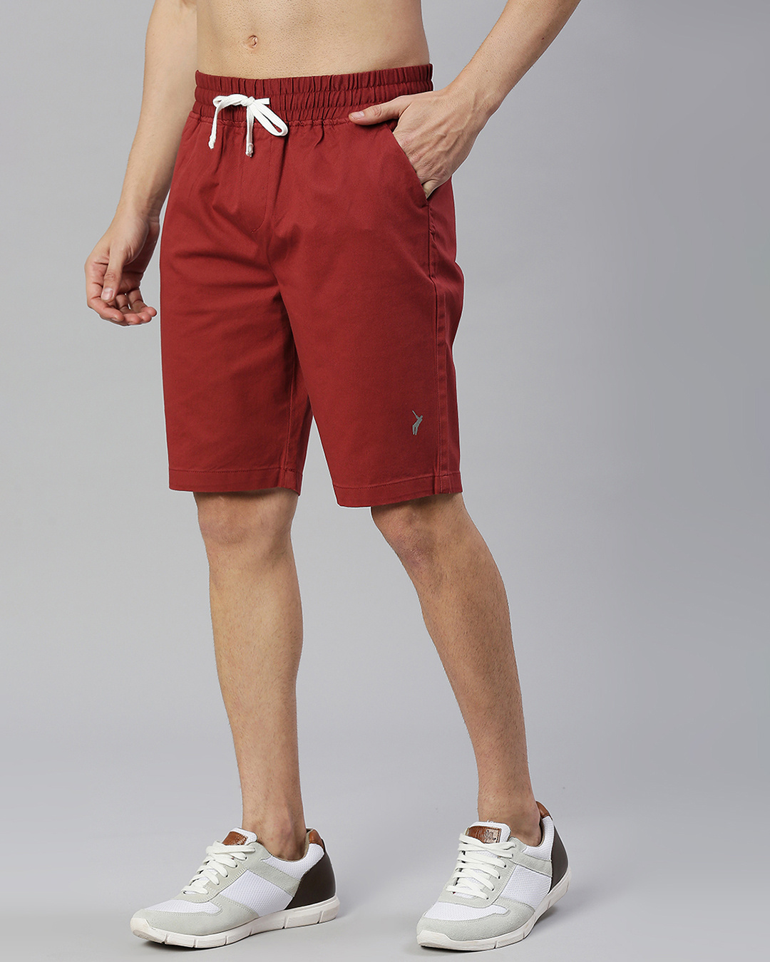 Buy Men's Wine Slim Fit Shorts Online at Bewakoof