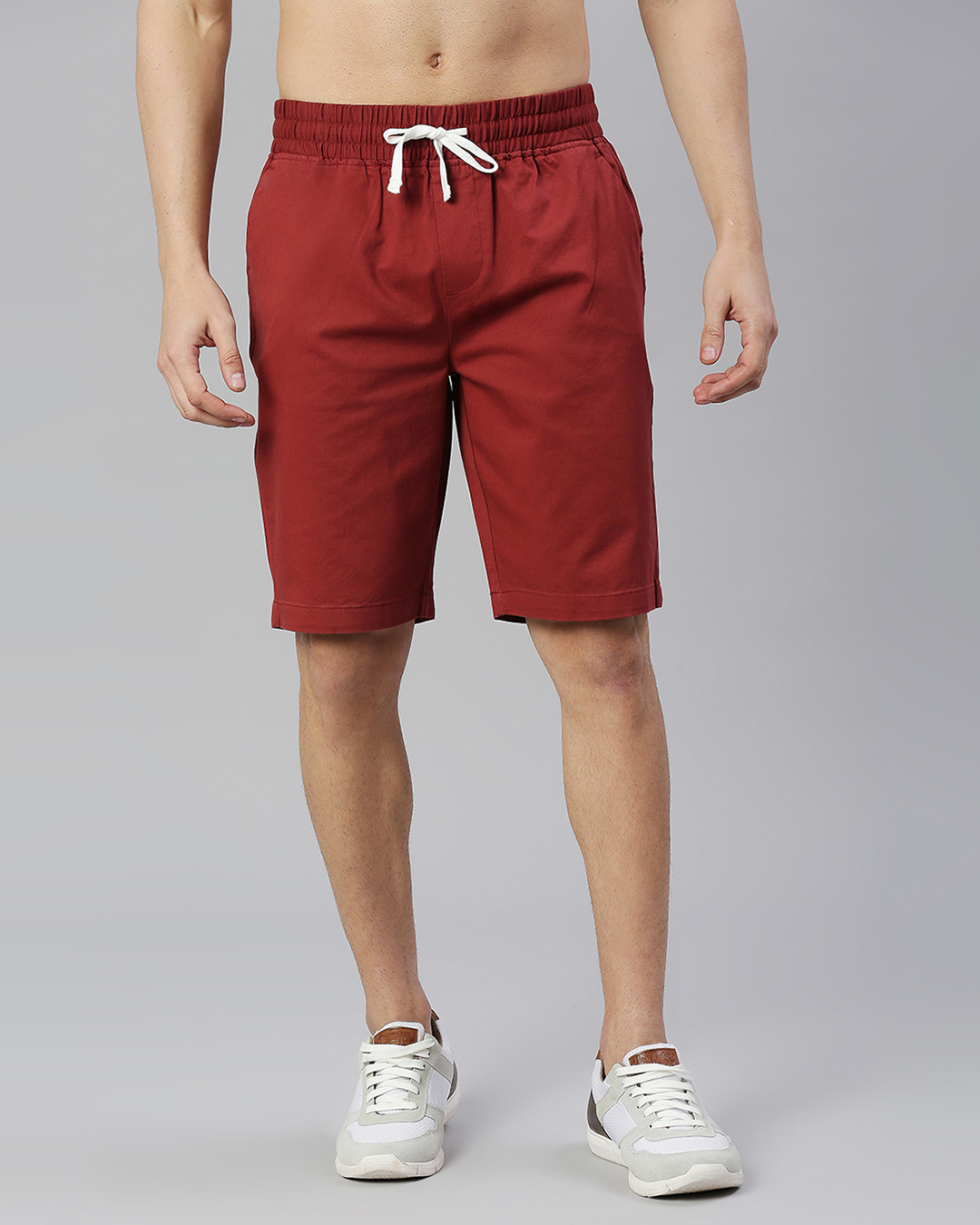 Buy Men's Wine Slim Fit Shorts Online at Bewakoof