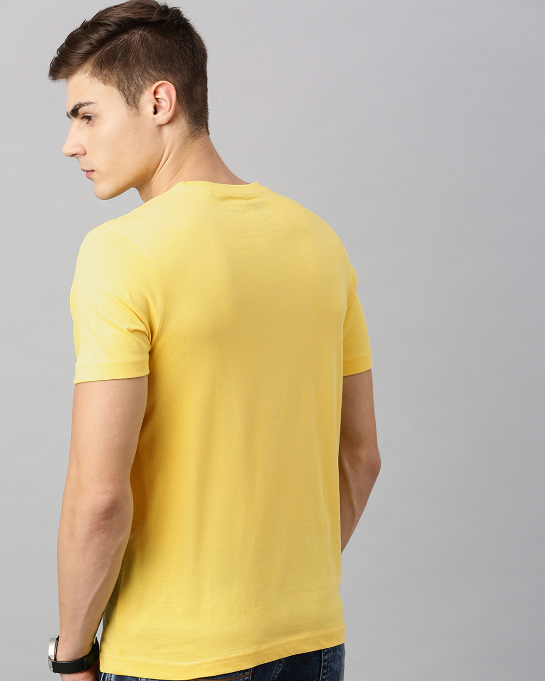 Shop Men's Yellow & Black Batman Printed Rogue T-shirt-Back
