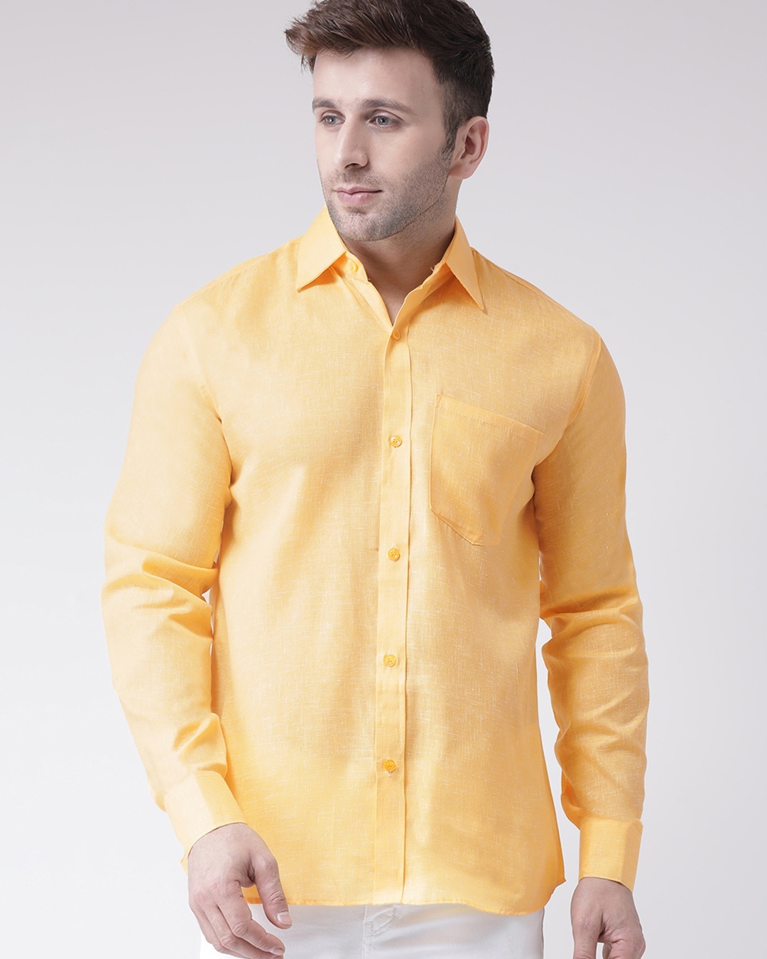 Buy Men's Yellow Casual Shirt for Men Yellow Online at Bewakoof