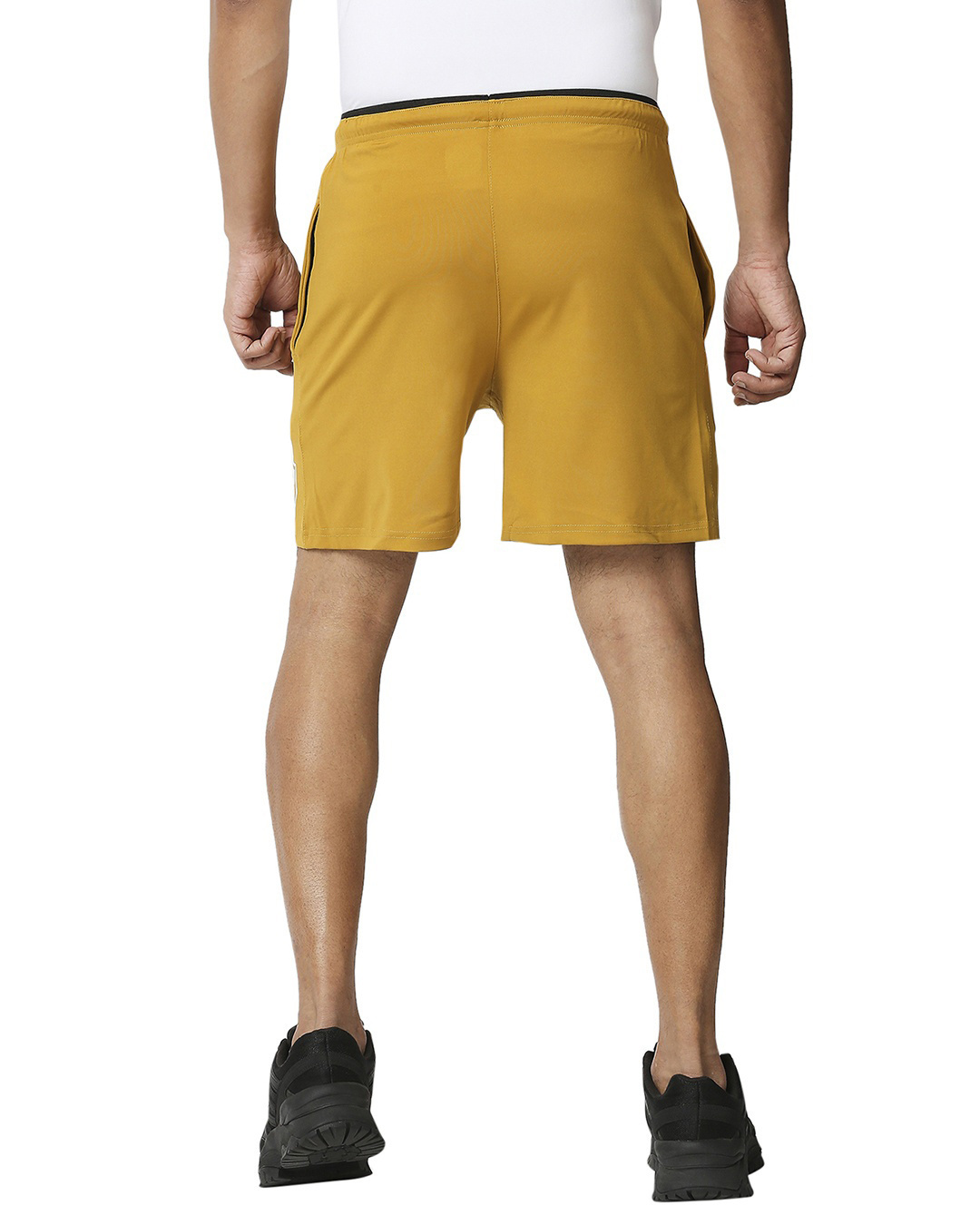 Shop Men's Yellow Casual Shorts-Back