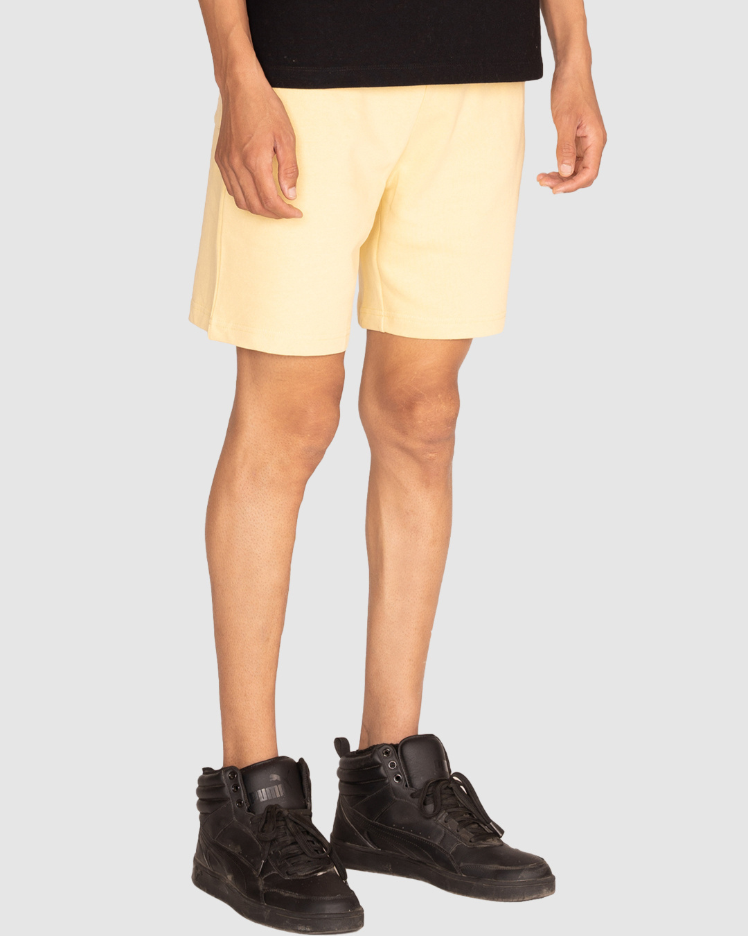 Shop Men's Yellow Cotton Lounge Shorts-Back