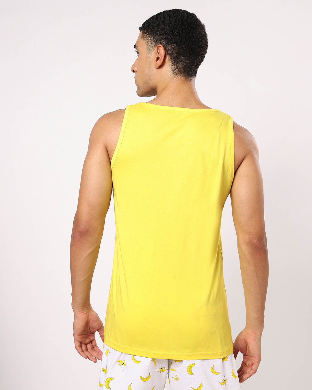 Shop Men's Yellow Guess What Graphic Printed Vest-Back