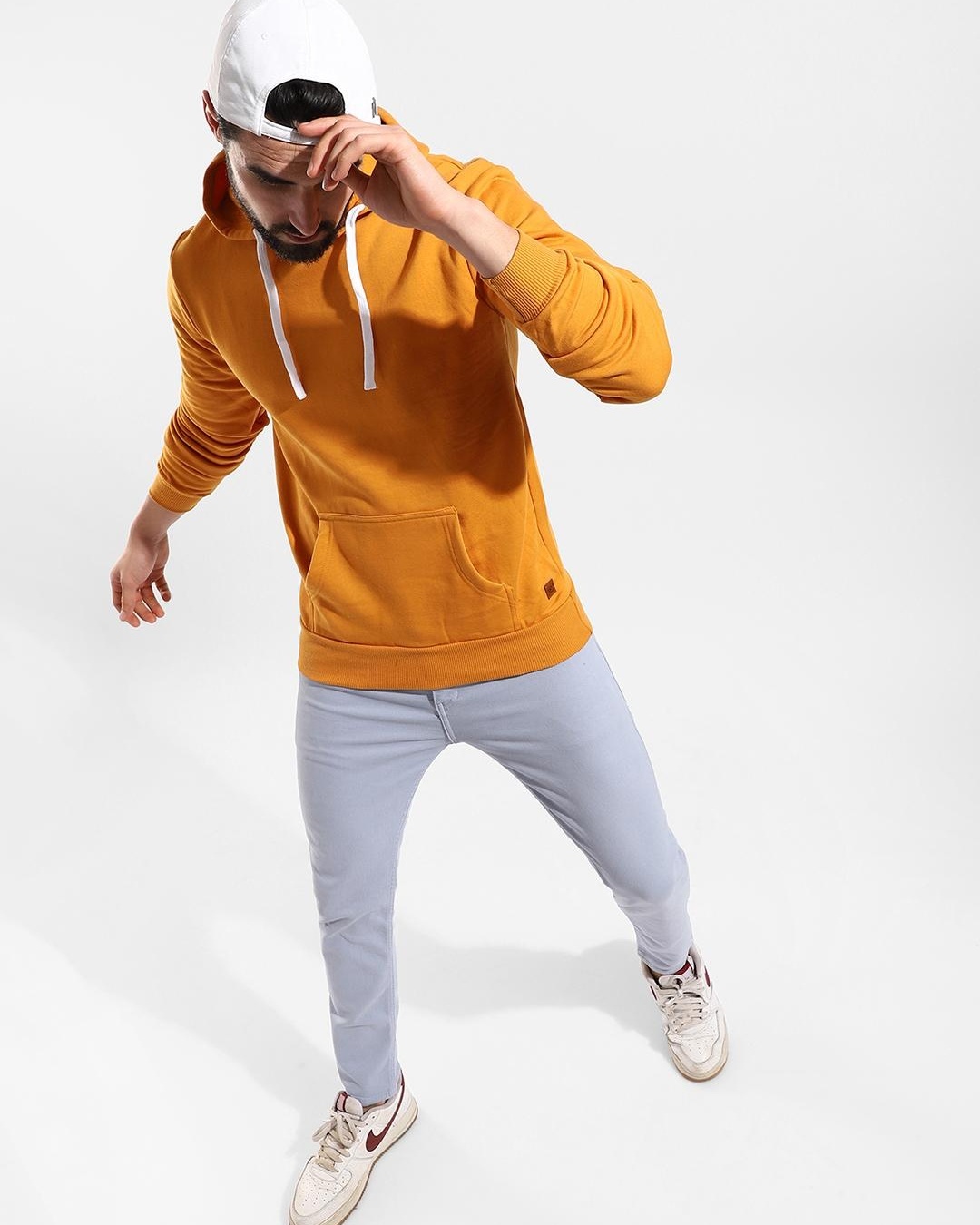 Buy Men's Yellow Hoodie Online at Bewakoof