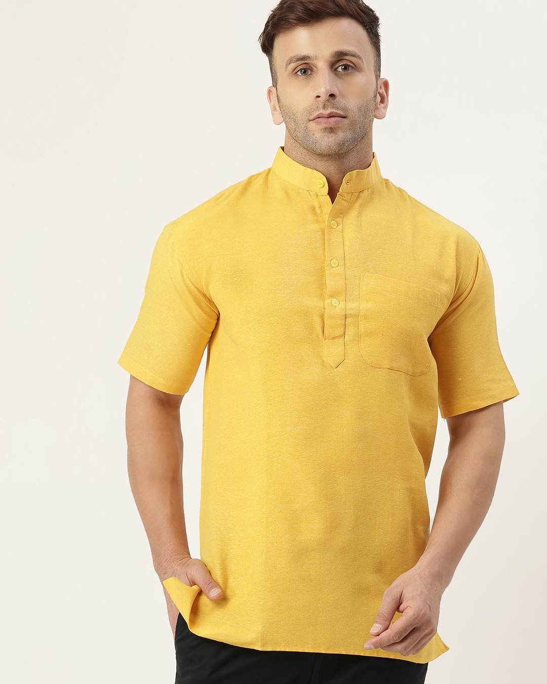 Buy Men's Yellow Kurta Online at Bewakoof