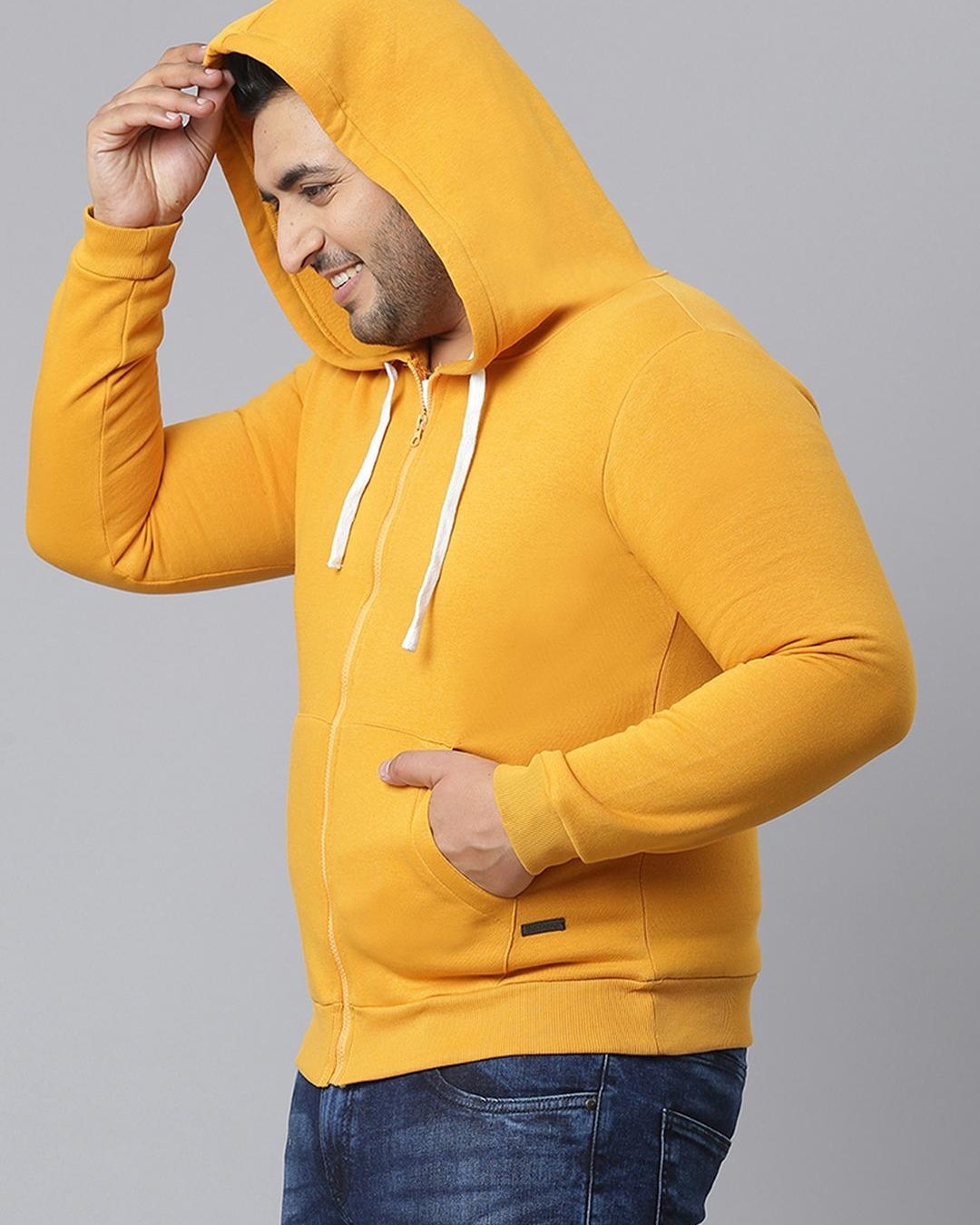 Shop Men's Yellow Plus Size Sweatshirt-Back