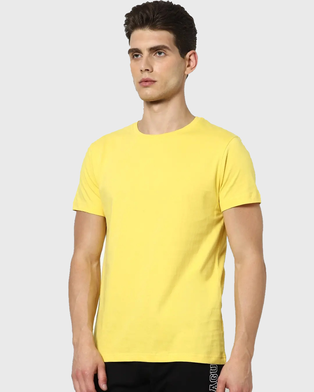 Shop Men's Yellow Plus Size T-shirt-Back