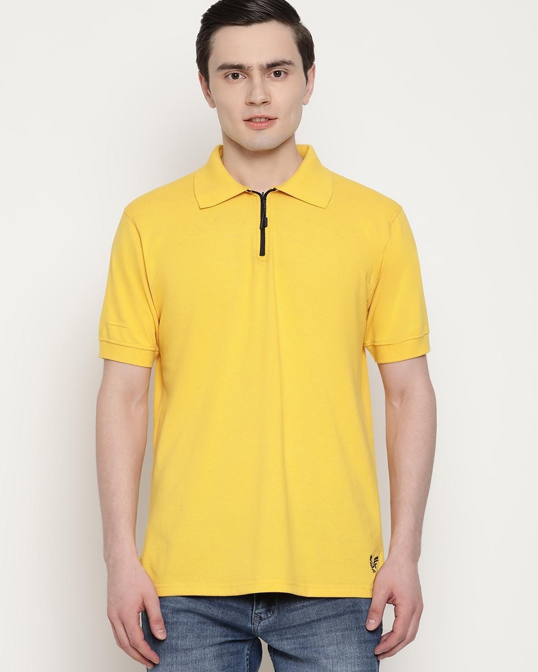 Buy Men's Yellow Polo T-shirt for Men Yellow Online at Bewakoof