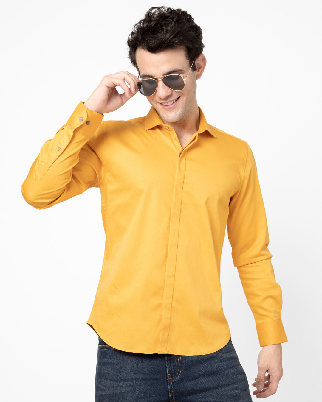 Shop Men's Yellow Shirt-Back