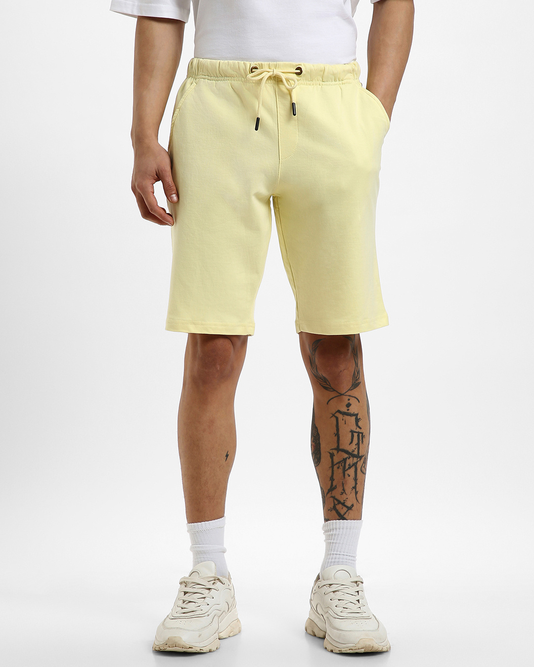 Shop Men's Yellow Shorts-Back