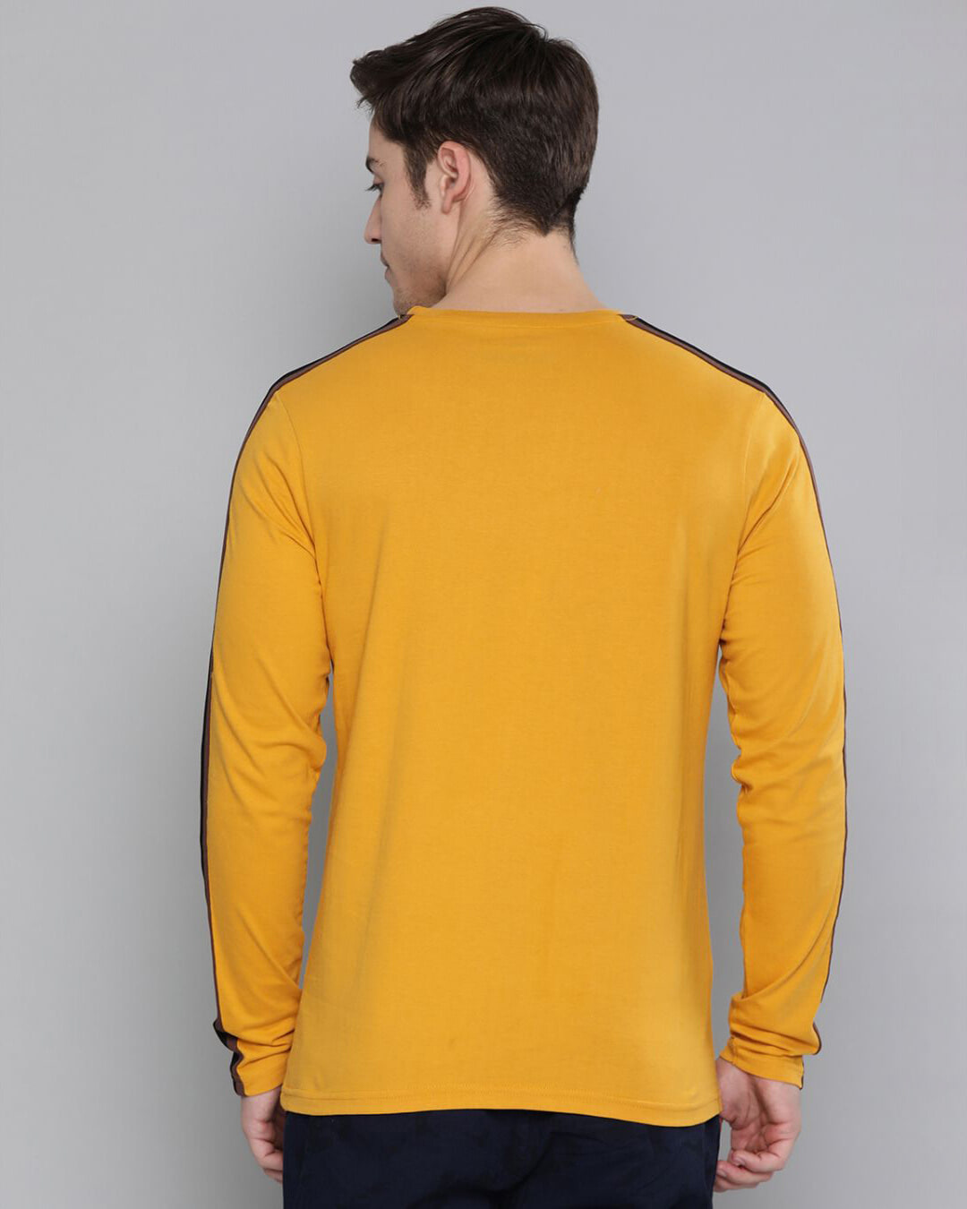 Shop Men's Yellow Slim Fit T-shirt-Back