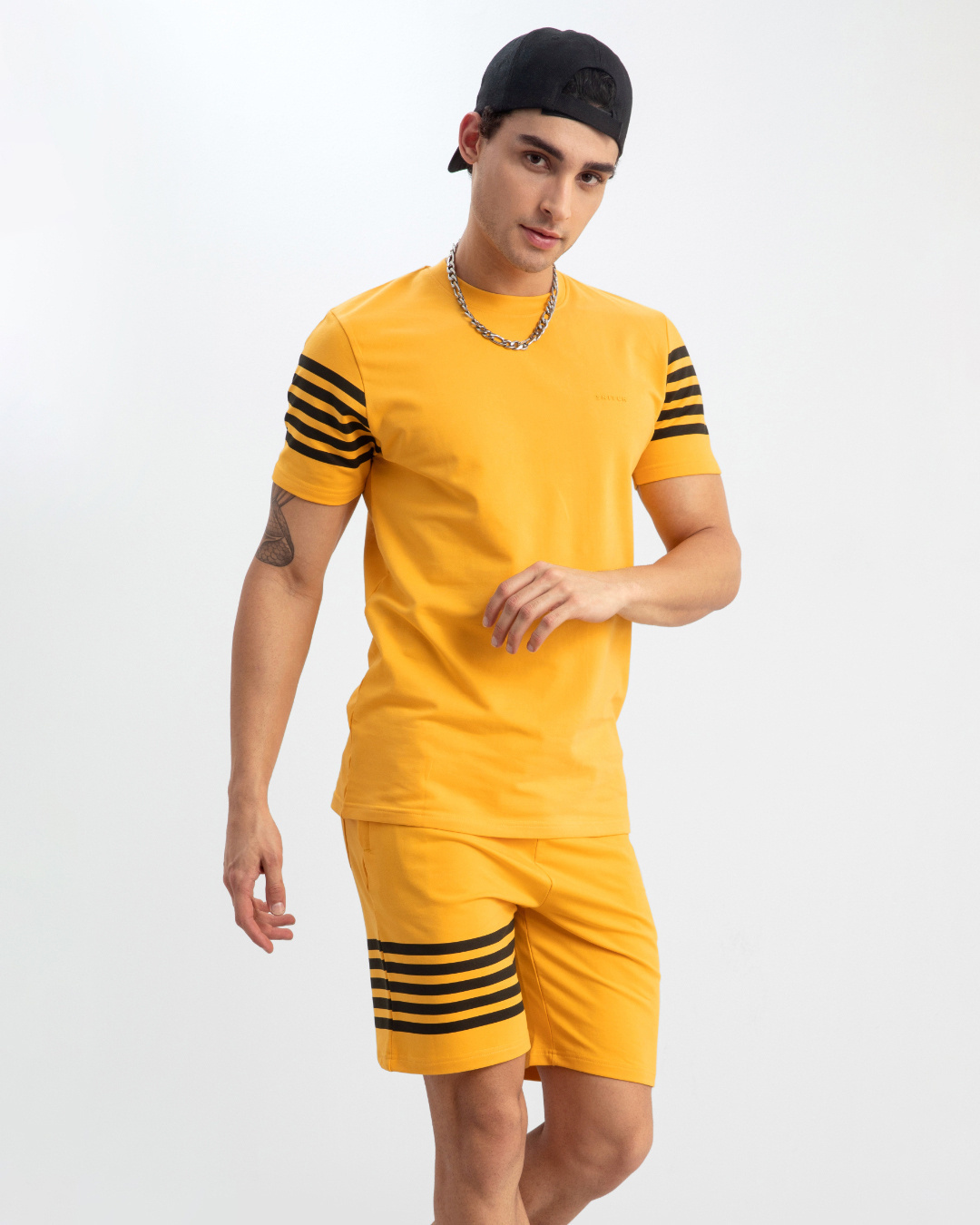 Buy Men's Yellow T-Shirt \u0026 Shorts Set 