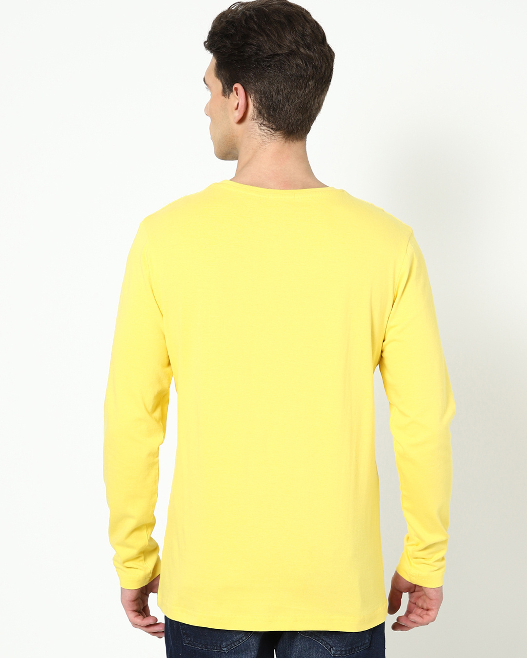 Shop Men's Yellow The Traveller T-shirt-Back