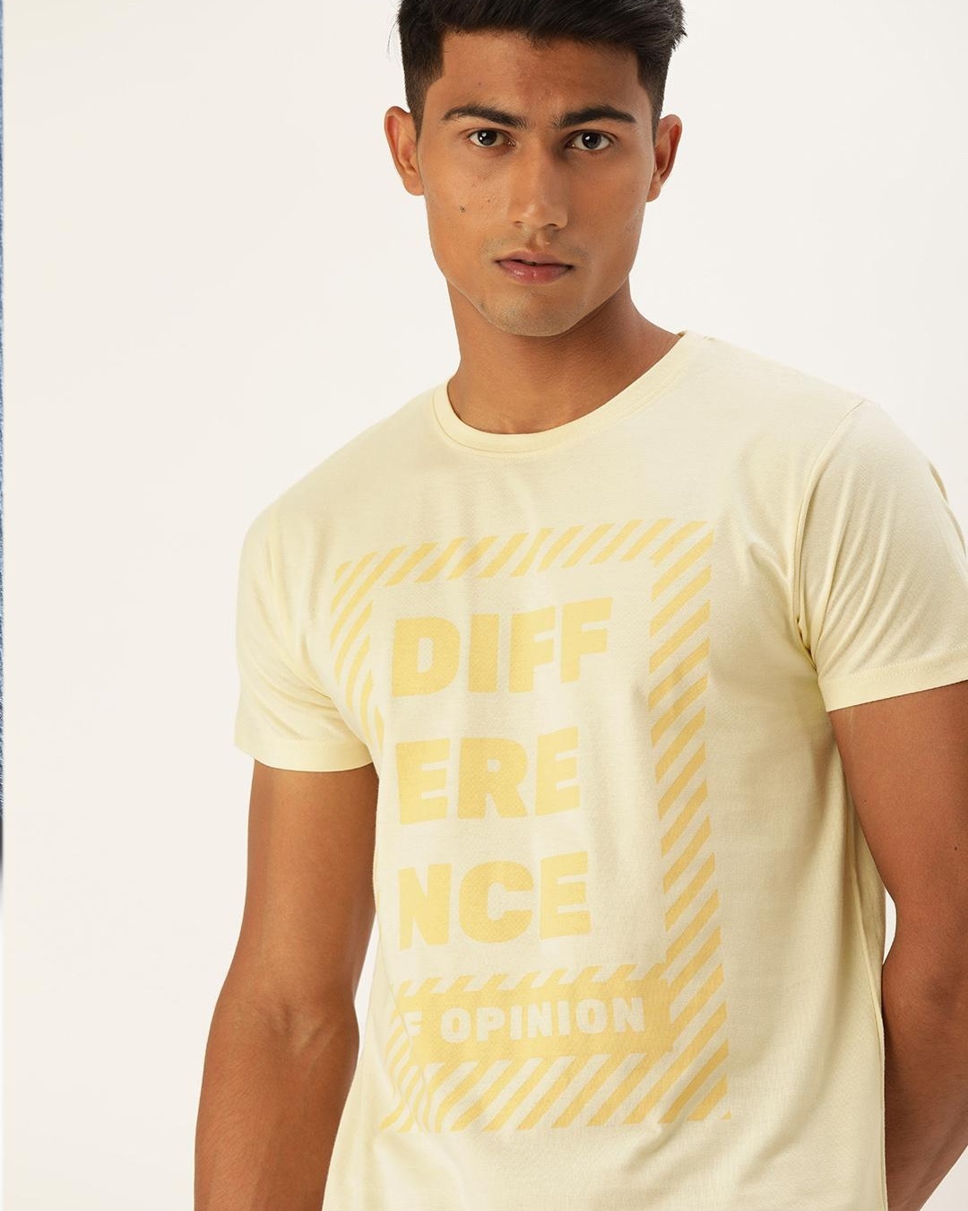 Buy Men's Yellow Typography Tshirt for Men Yellow Online at Bewakoof