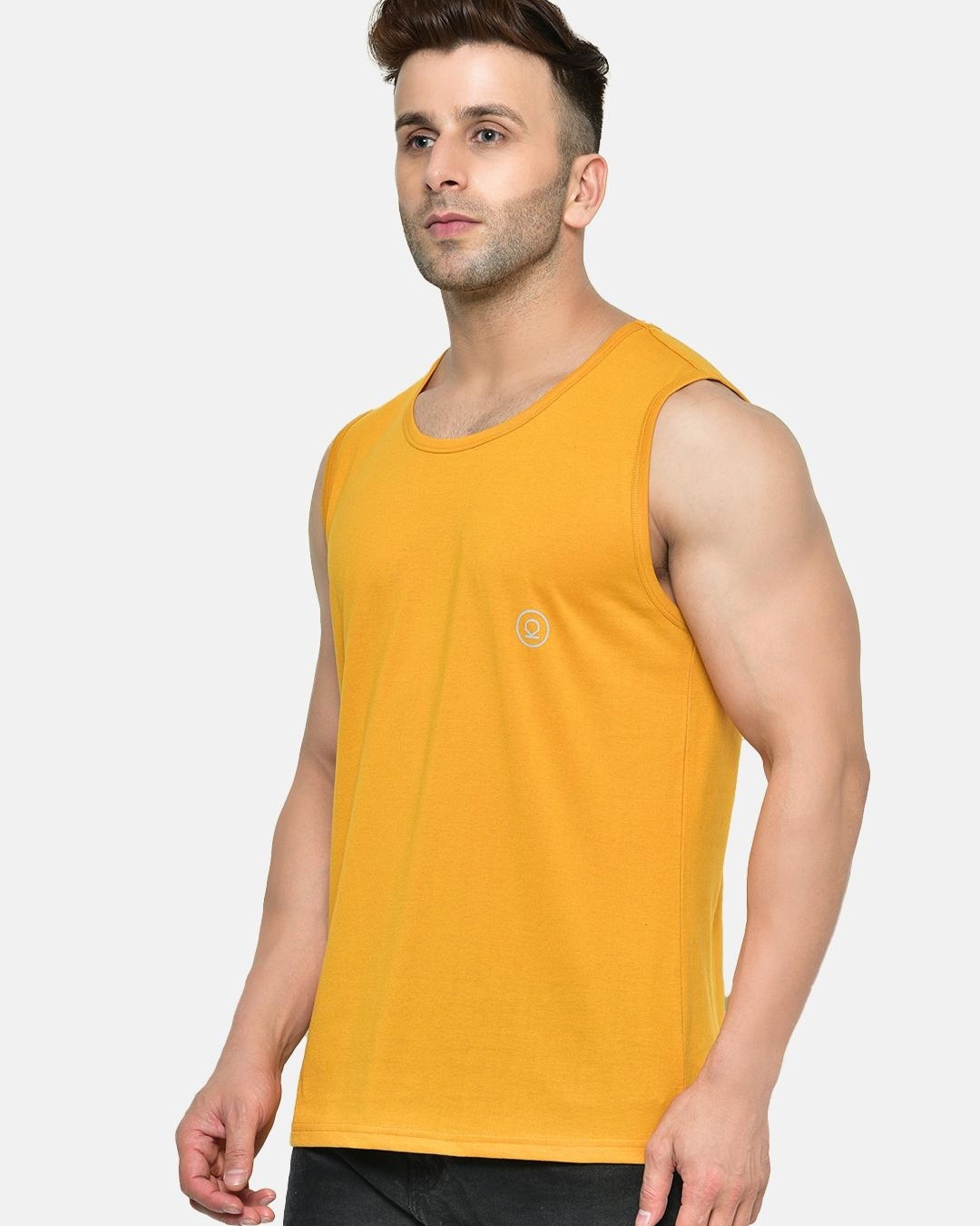 Shop Men's Yellow Vest-Back