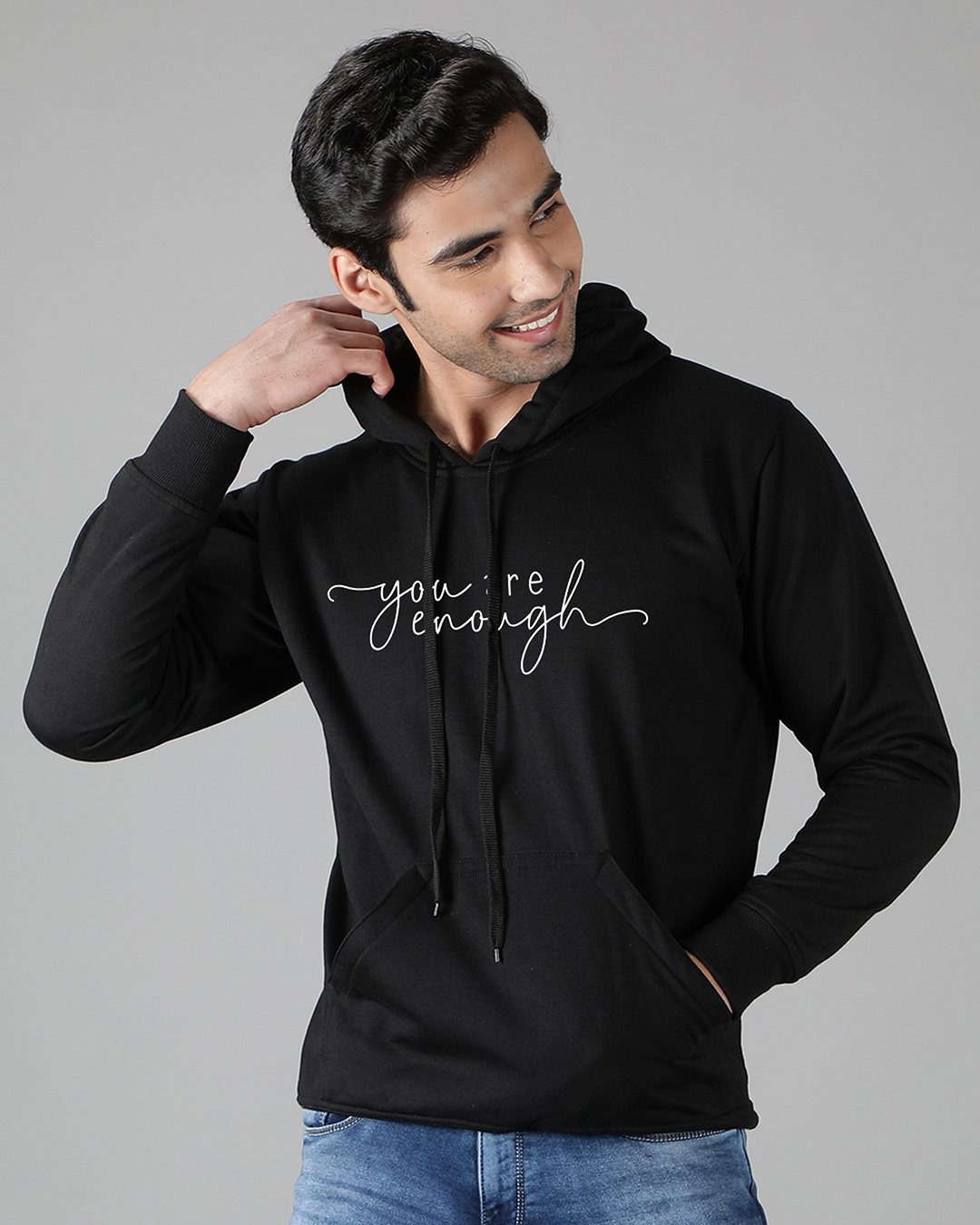 Shop Men's You Are Enough Hoodie-Back