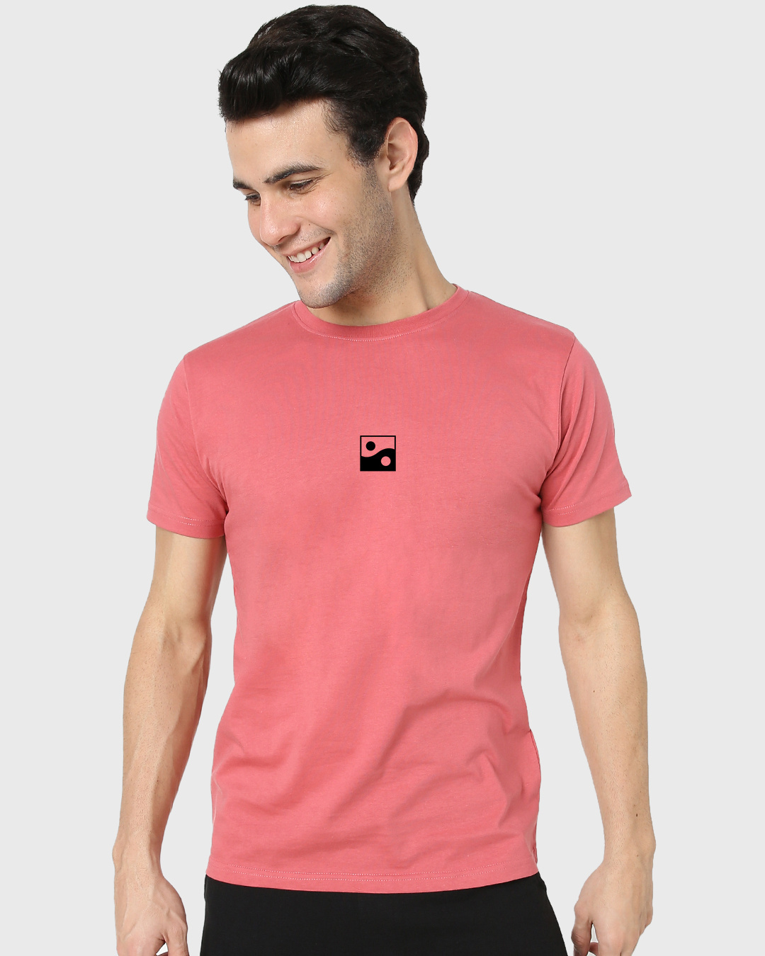 Shop Men's Pink Karma Circle Typography T-shirt-Back