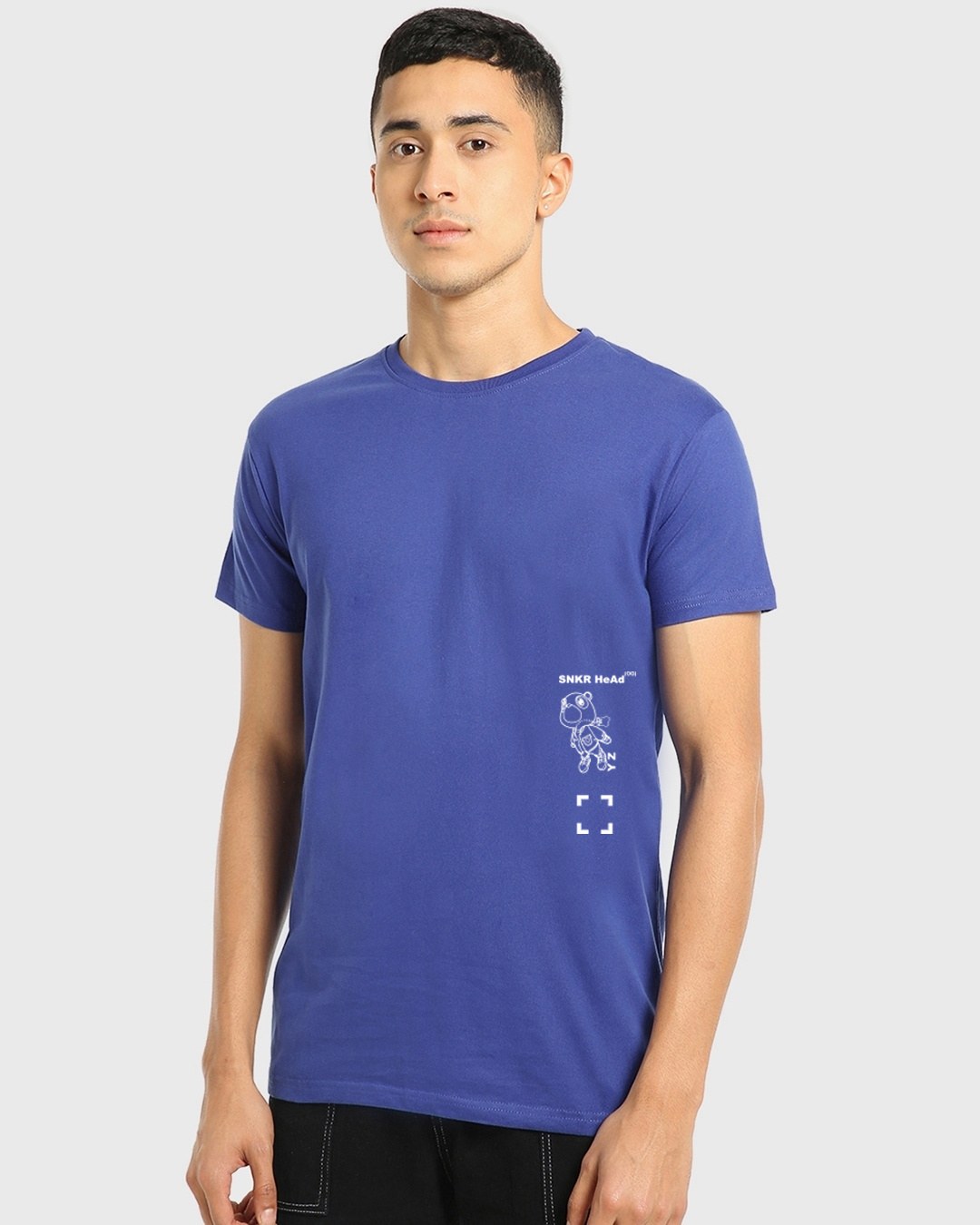Shop Men's Blue Sneaker Head Graphic Printed T-shirt-Back