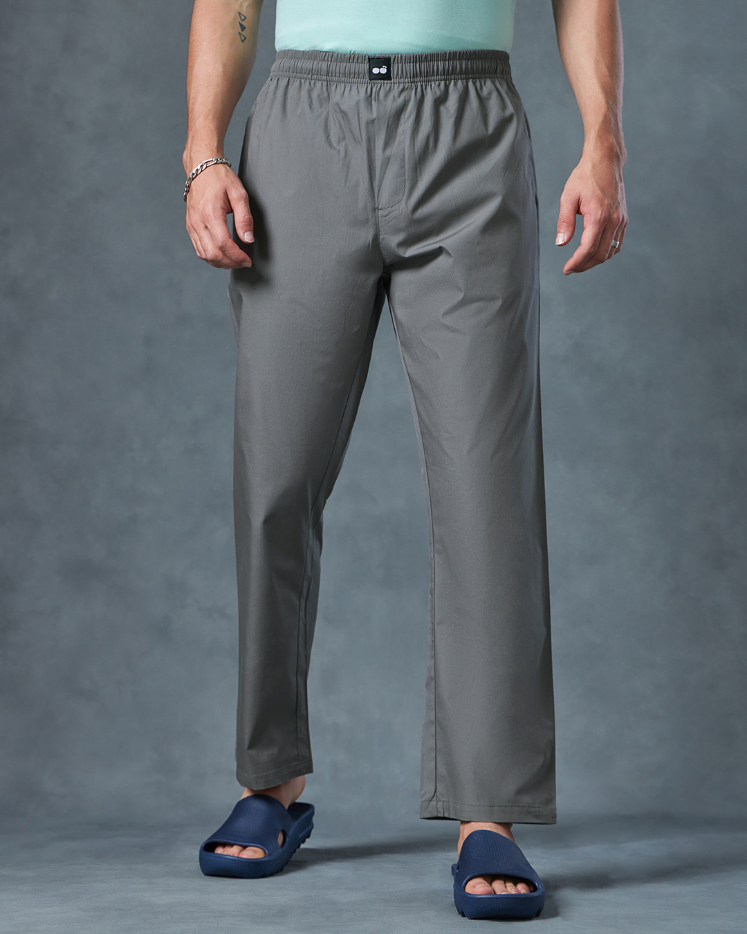 Shop Men's Grey Pyjamas-Back