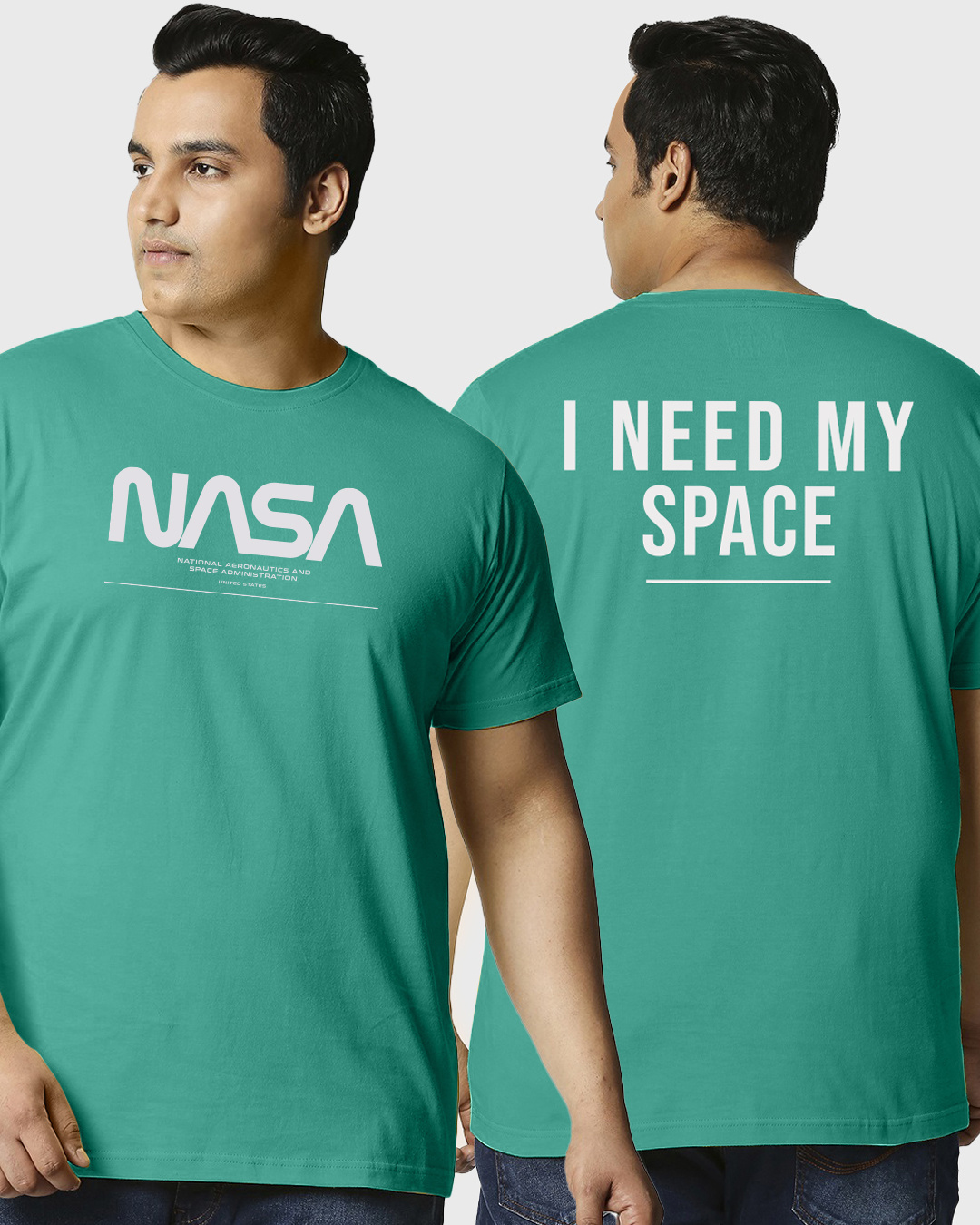 Hybrid Mens Nasa Retro Graphic T Shirt Silver Size X Large
