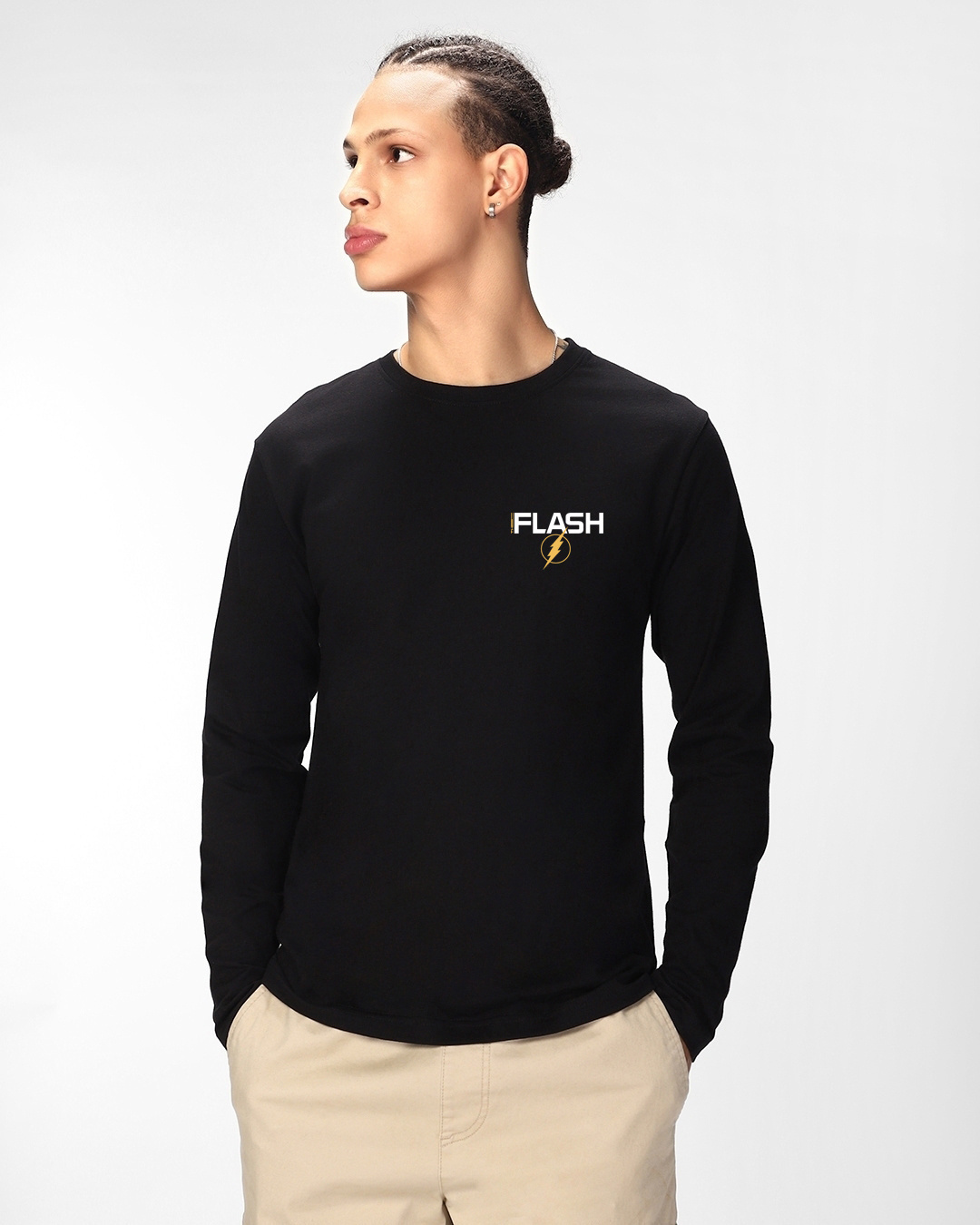 Shop Men's Black The Flash Graphic Printed T-shirt-Back