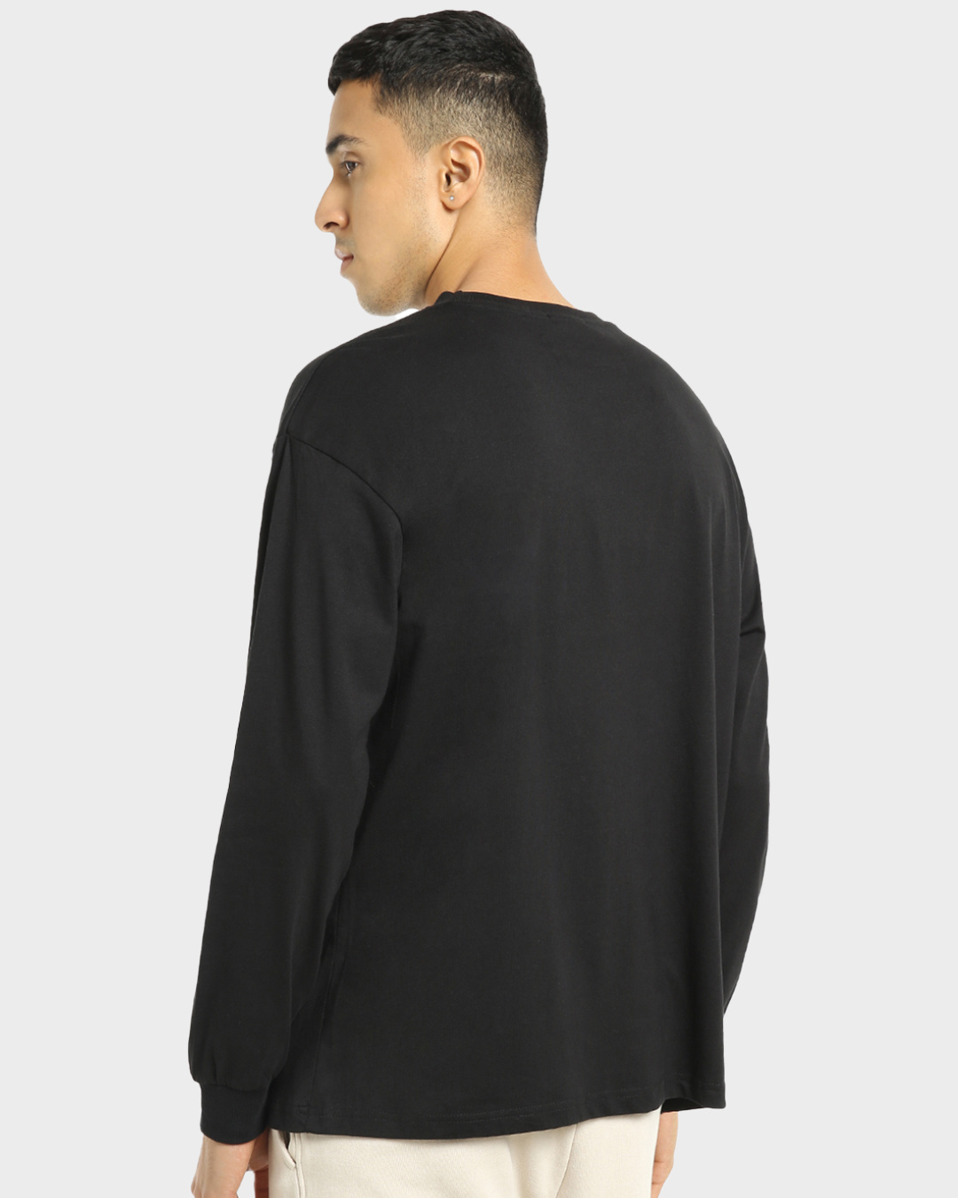 THALASI Urban Vibes Men's Black Oversized T-Shirt