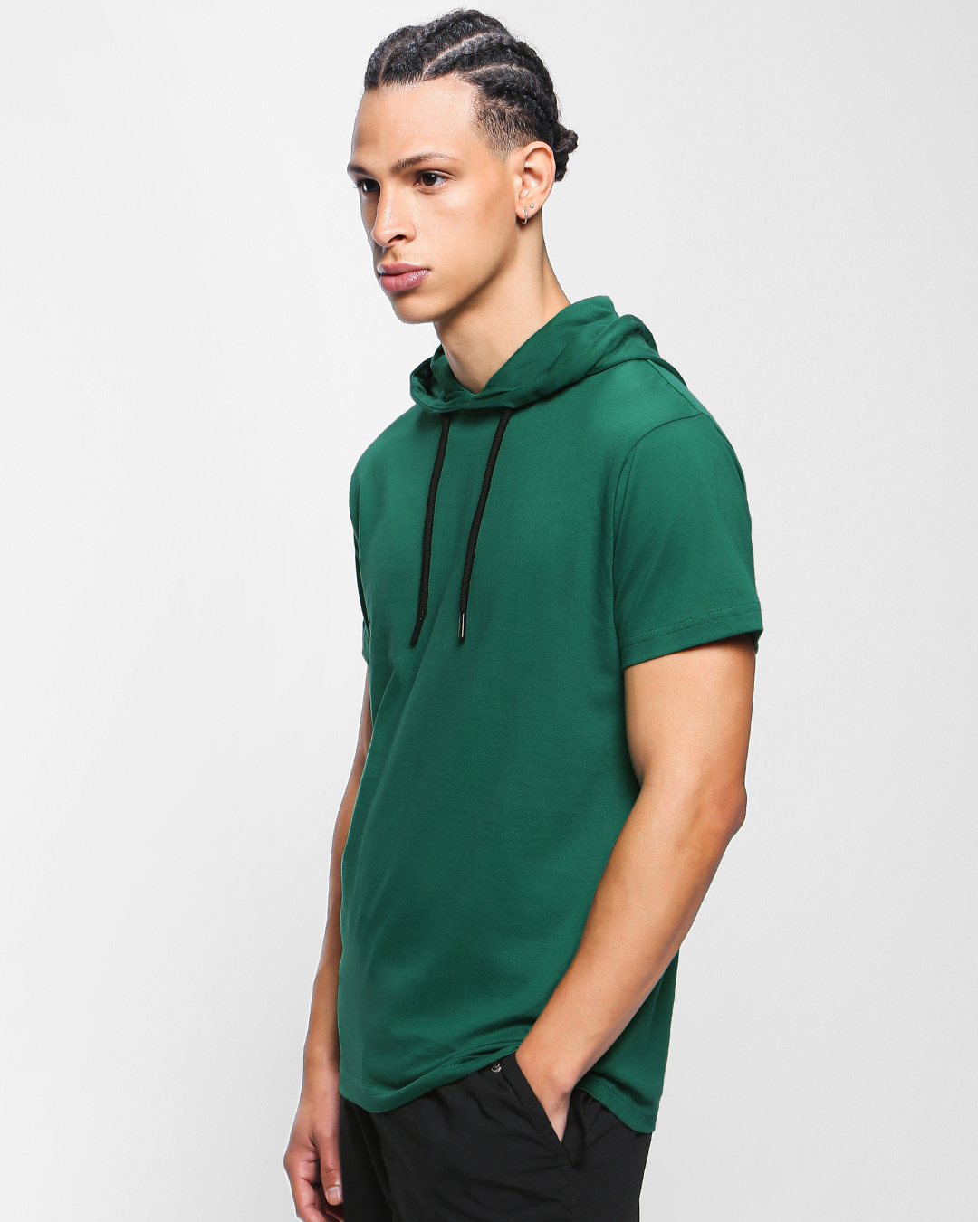 Shop Men's Verdant Green Hoodie T-shirt-Back