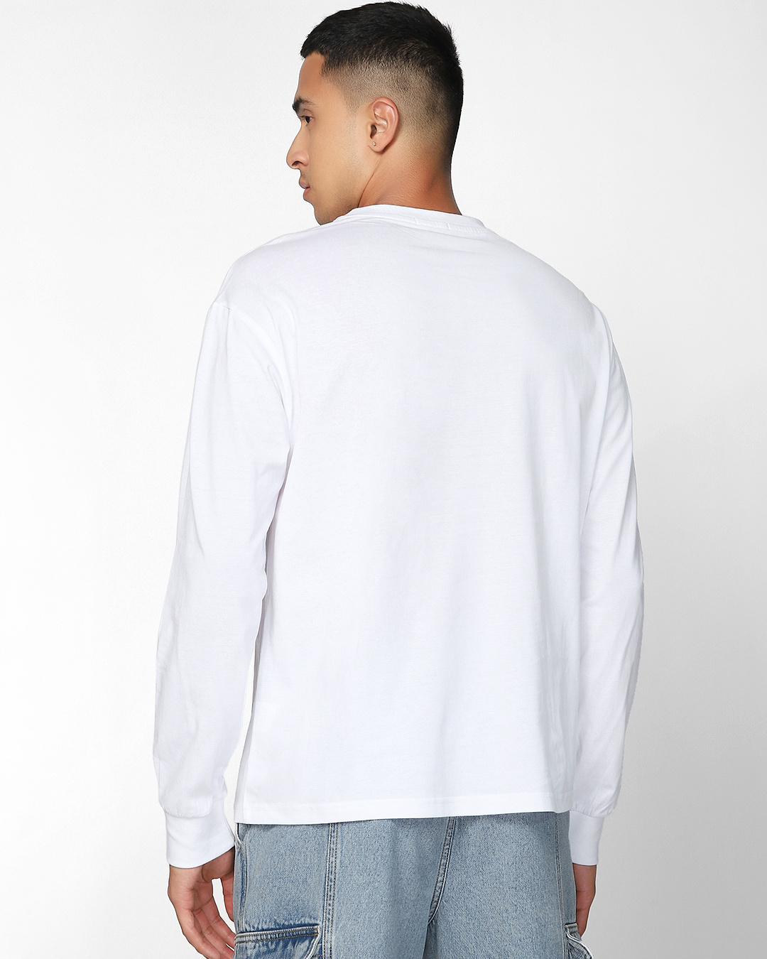 Shop Men's White Vroom Panda Graphic Printed Oversized T-shirt-Back