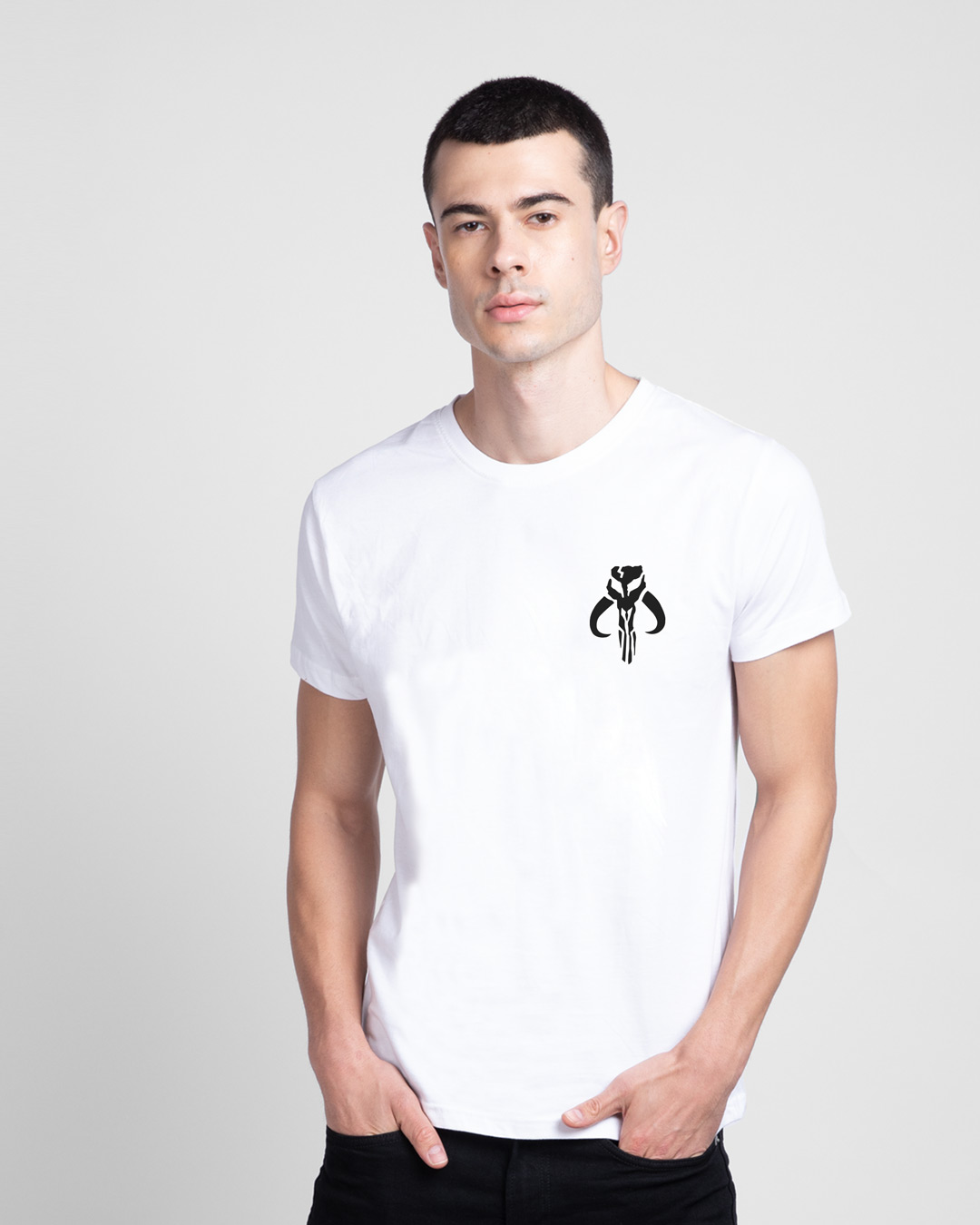 Shop Men's White Bounty Hunter Graphic Printed T-shirt-Back