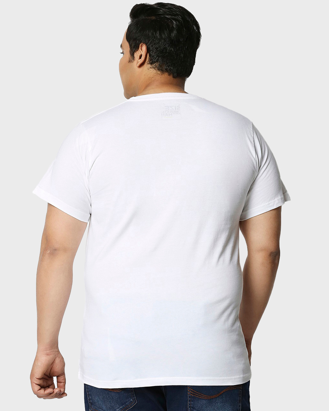 Shop Men's White Ganjutsu Graphic Printed Plus Size T-shirt-Back