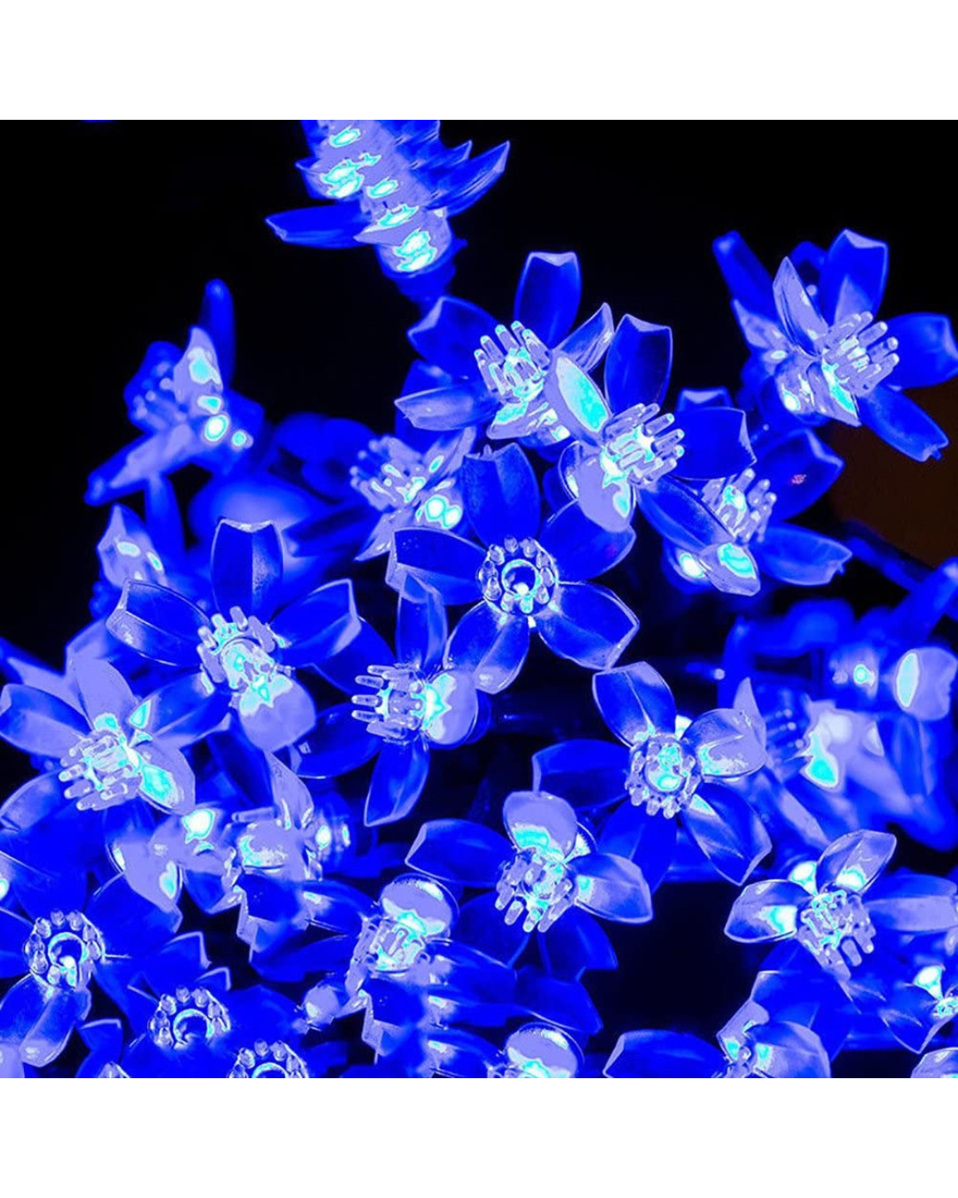 Shop 20 LED 4 Meter Blue Blossom Flower Fairy Decoration Lights-Back