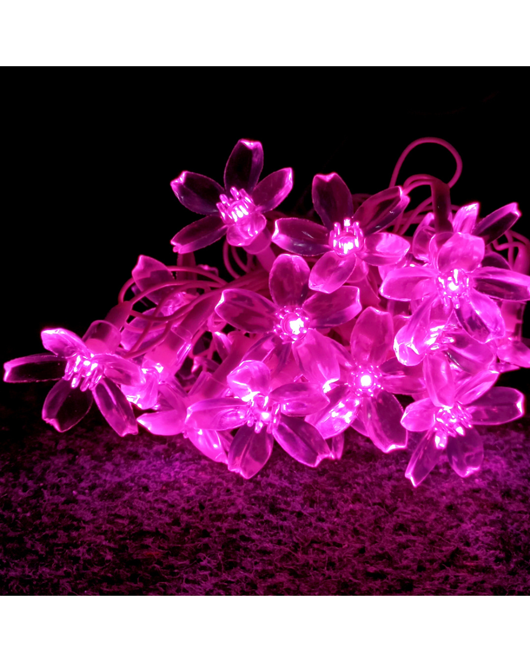 Shop 20 LED 4 Meter Pink Blossom Flower Fairy Decoration Lights-Back