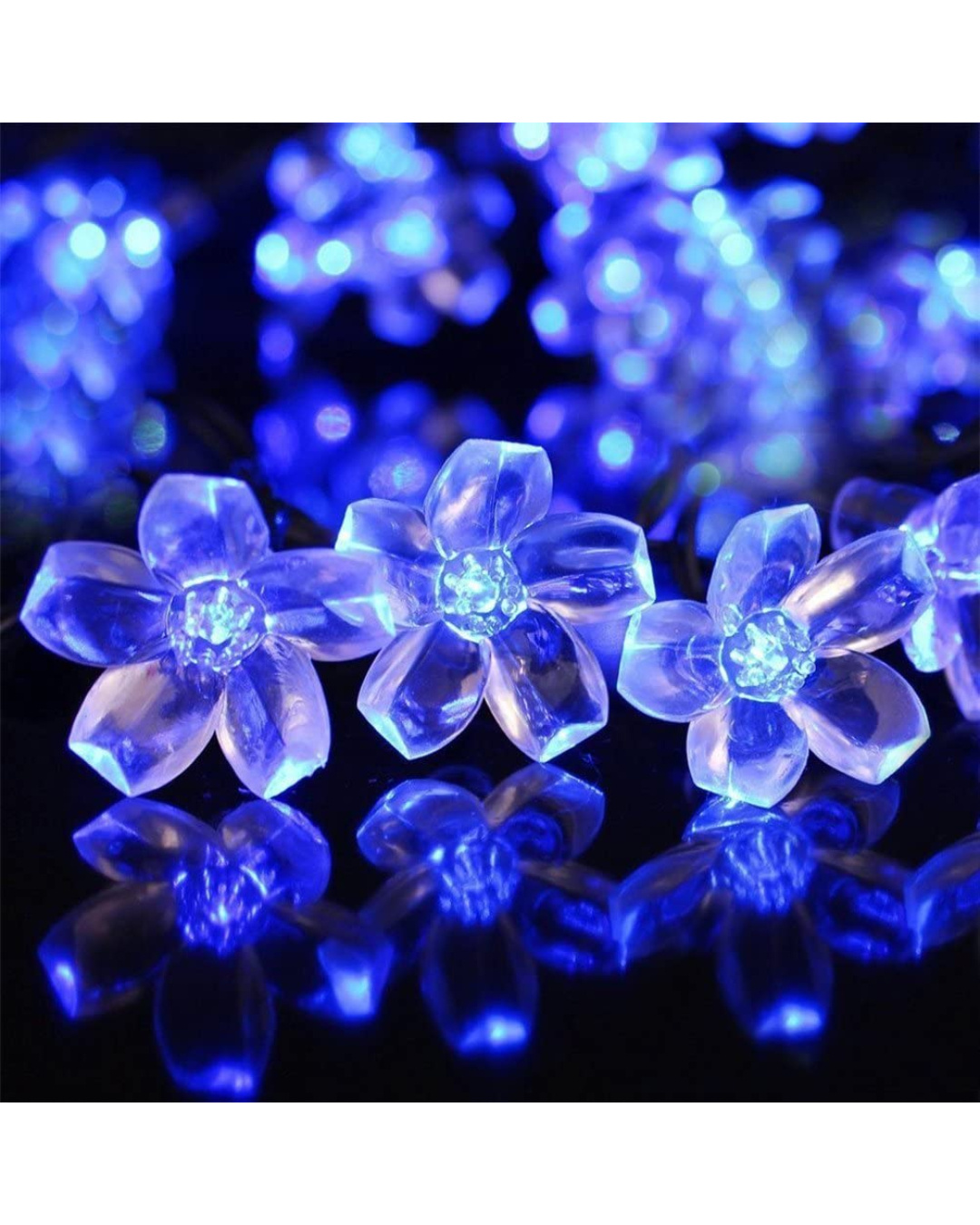 Shop 36 LED 8 Meter Blue Blossom Flower Fairy String Lights-Back