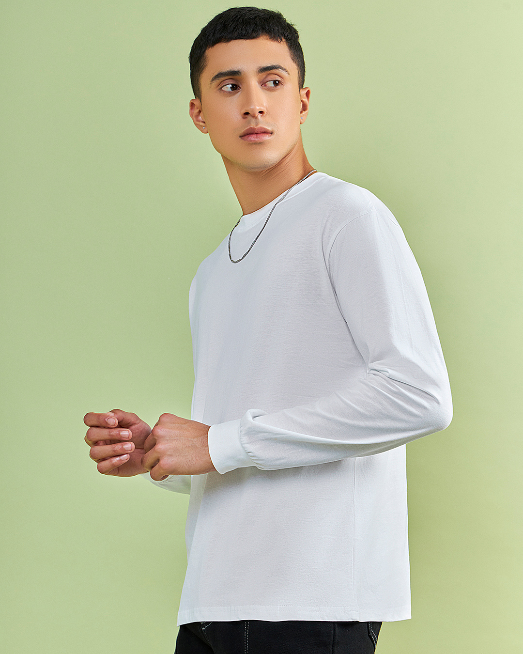 Shop Men's White Oversized T-shirt-Back