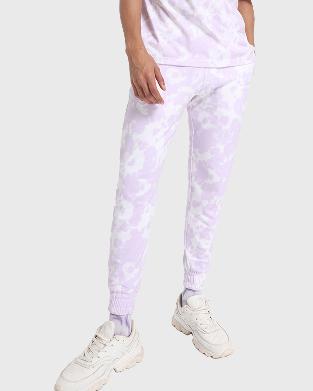 Black And Purple Tie Dye Men's Leggings