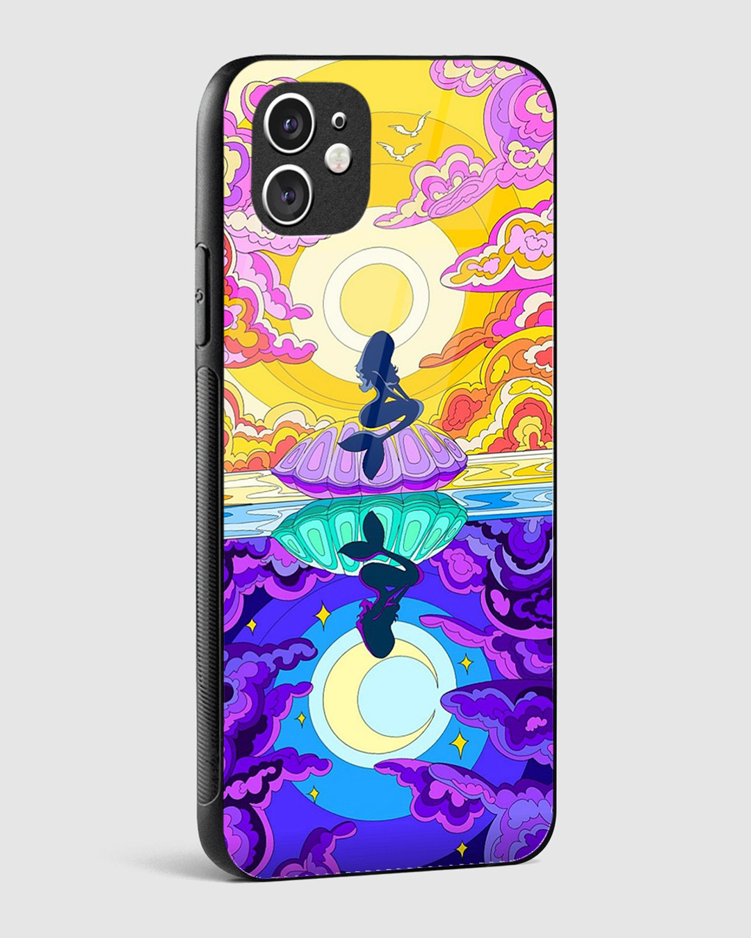 Shop Mermaid In Paradise Premium Glass Case for Apple iPhone 11-Back