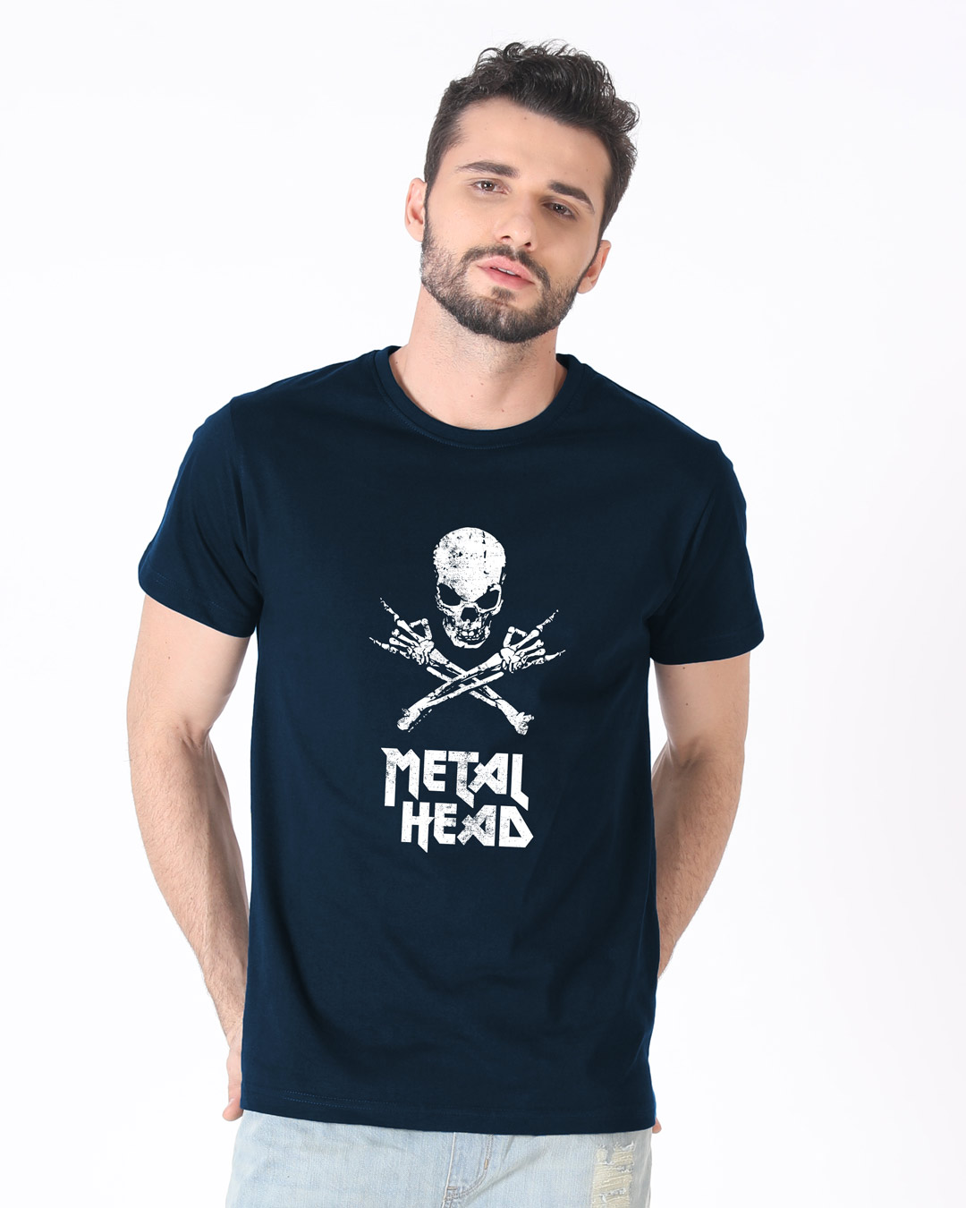 Shop Metalhead Half Sleeve T-Shirt-Back