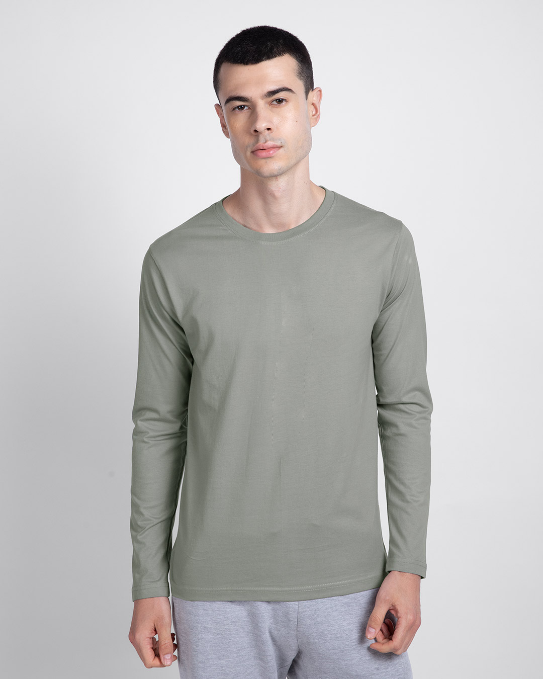 

Meteor Grey Full Sleeve T-Shirt Men' Plain Full Sleeve T-Shirts Bewakoof.com