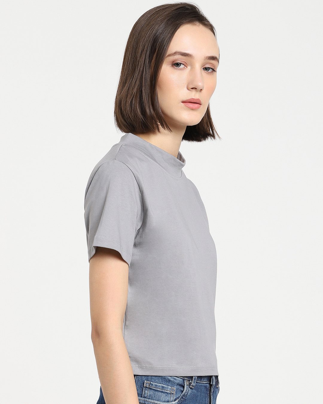 Shop Women's Meteor Grey Slim Fit Snug Blouse-Back