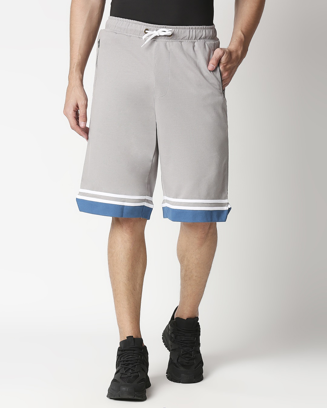 Shop Meteor Grey Men's Varsity Shorts-Back
