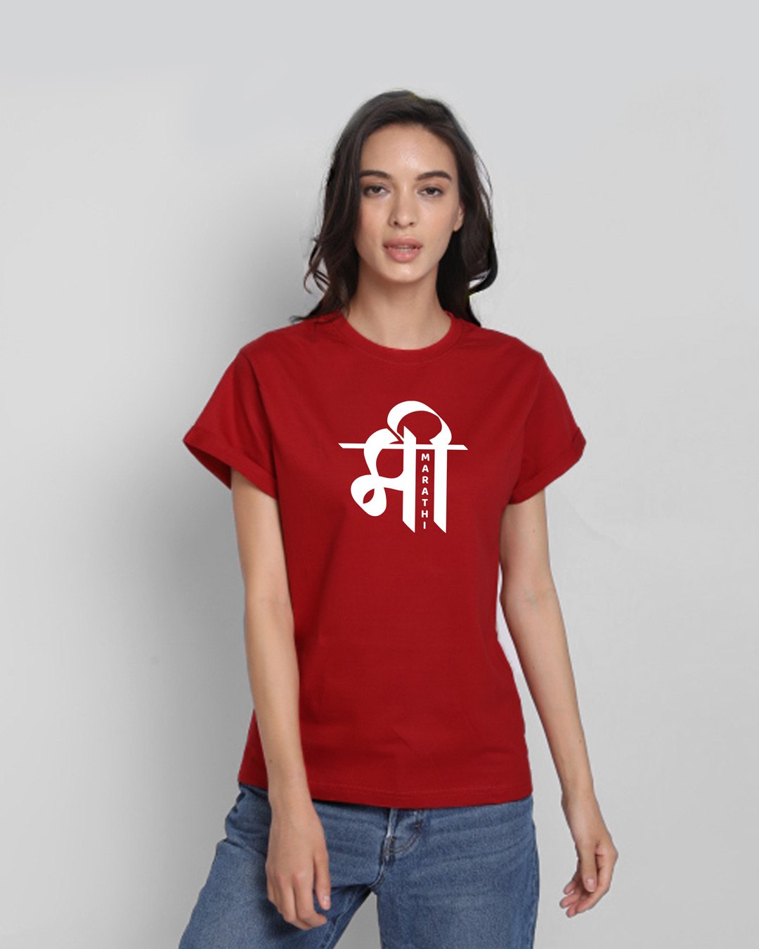 Shop Mi Marathi Boyfriend T-Shirt-Back