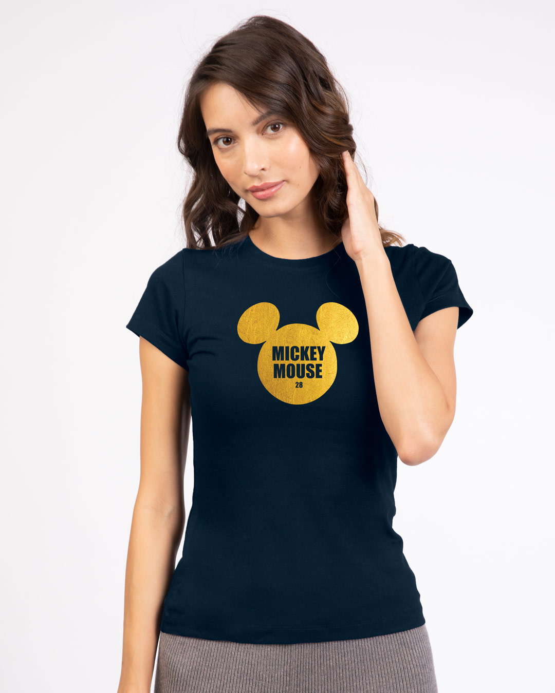 Shop Mickey 28 Half Sleeves T-Shirt (DL)-Back