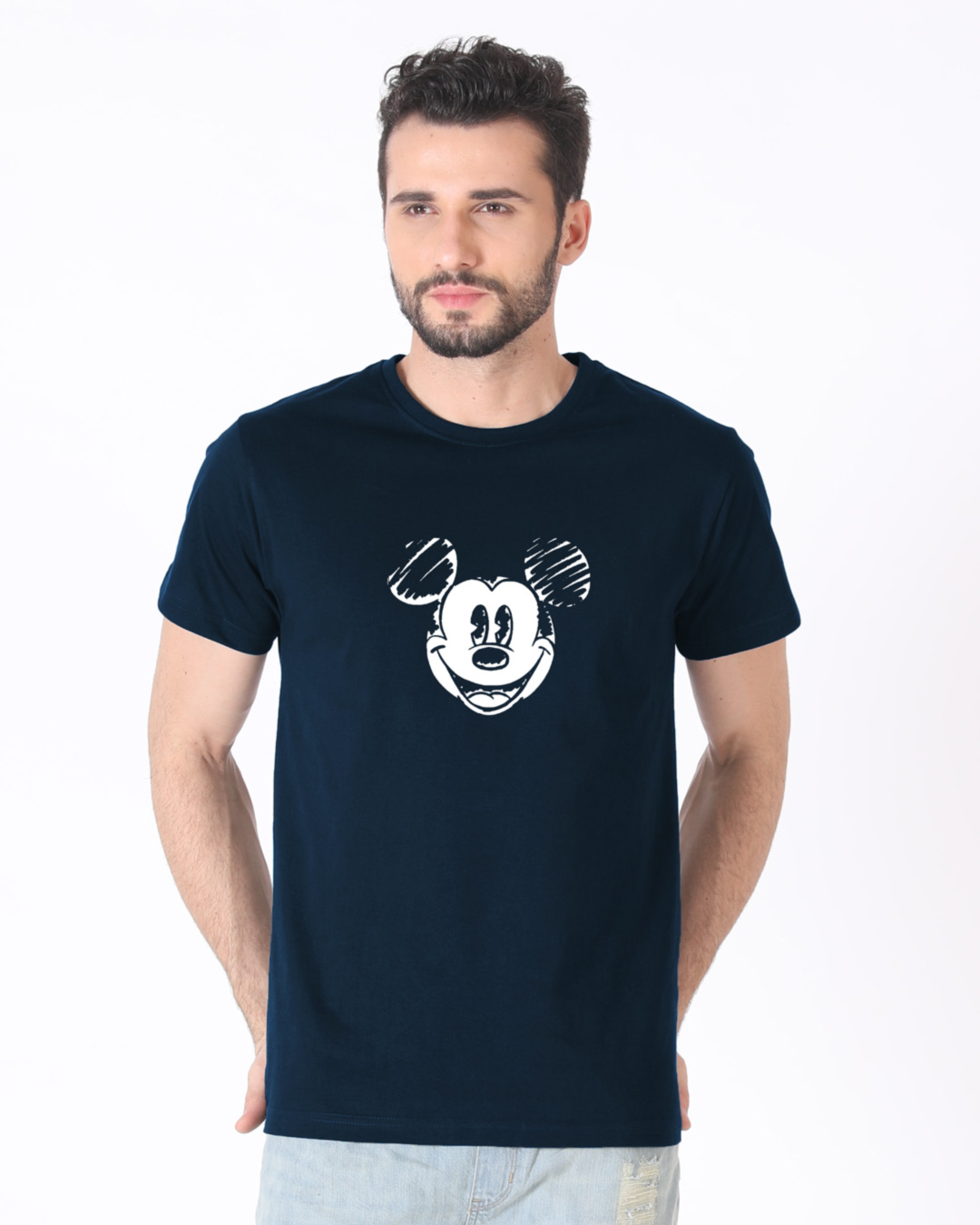 Shop Mickey Doodle Half Sleeve T-Shirt (DL)-Back