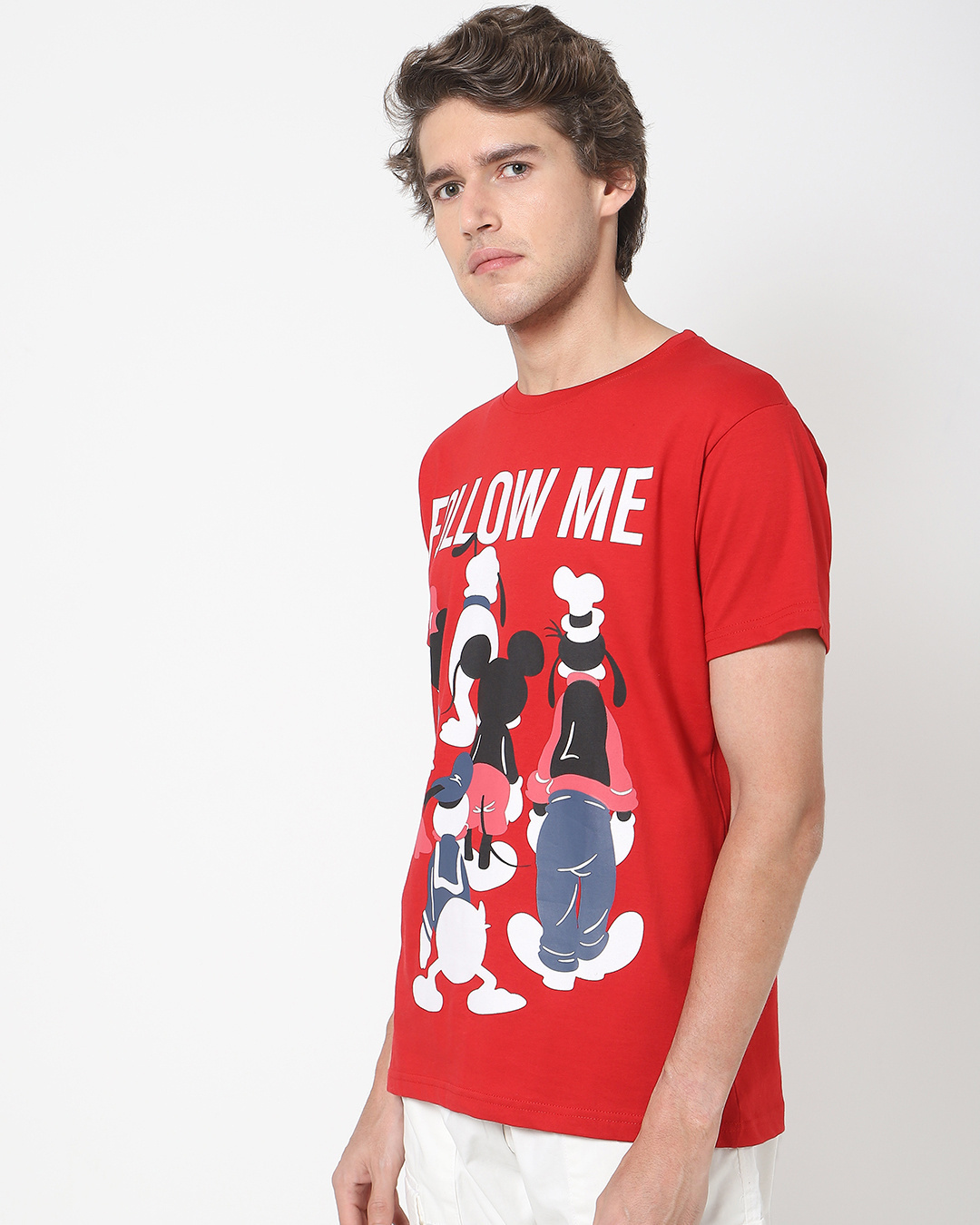 Shop Mickey Fam Follow Me Half Sleeve T-shirt-Back