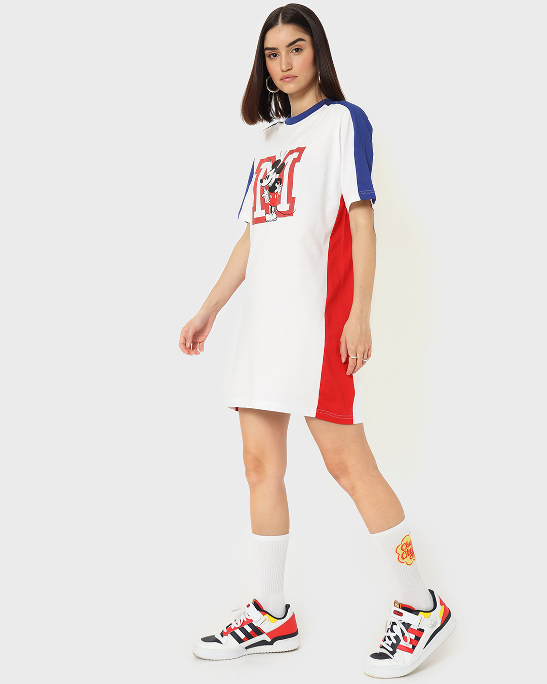 Shop Mickey Printed Color Block Oversized Dress-Back