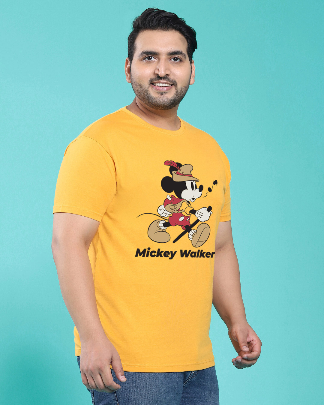 Shop Mickey Walker Half Sleeve T-Shirt-Back