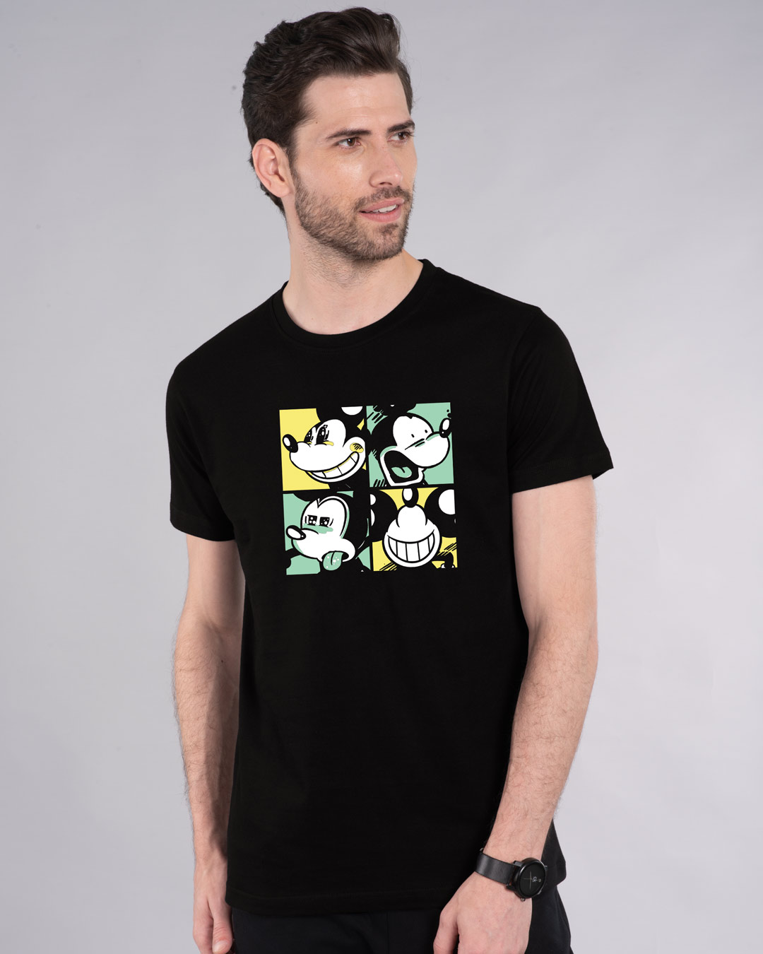 Shop Mickey Window Mood Half Sleeve T-Shirt (DL)-Back