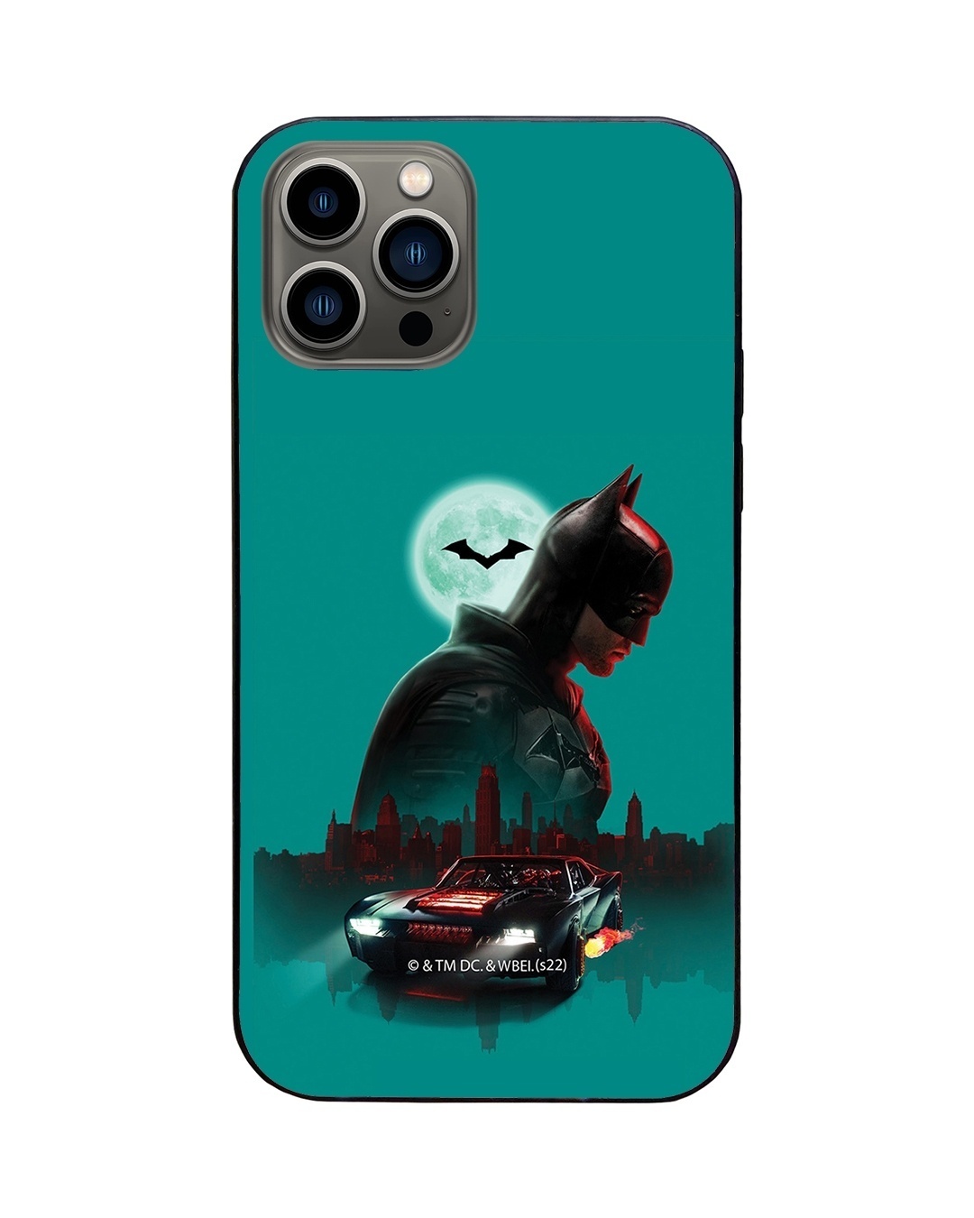 Shop Midnight Batman LED Cover for iPhone 13 Pro-Back