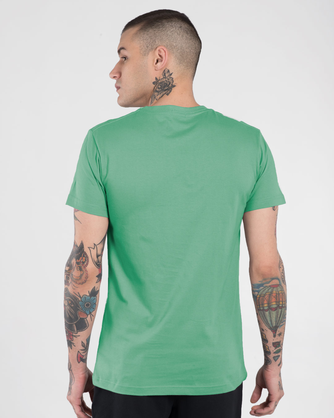 Shop Milestone Half Sleeve T-Shirt Jade Green -Back