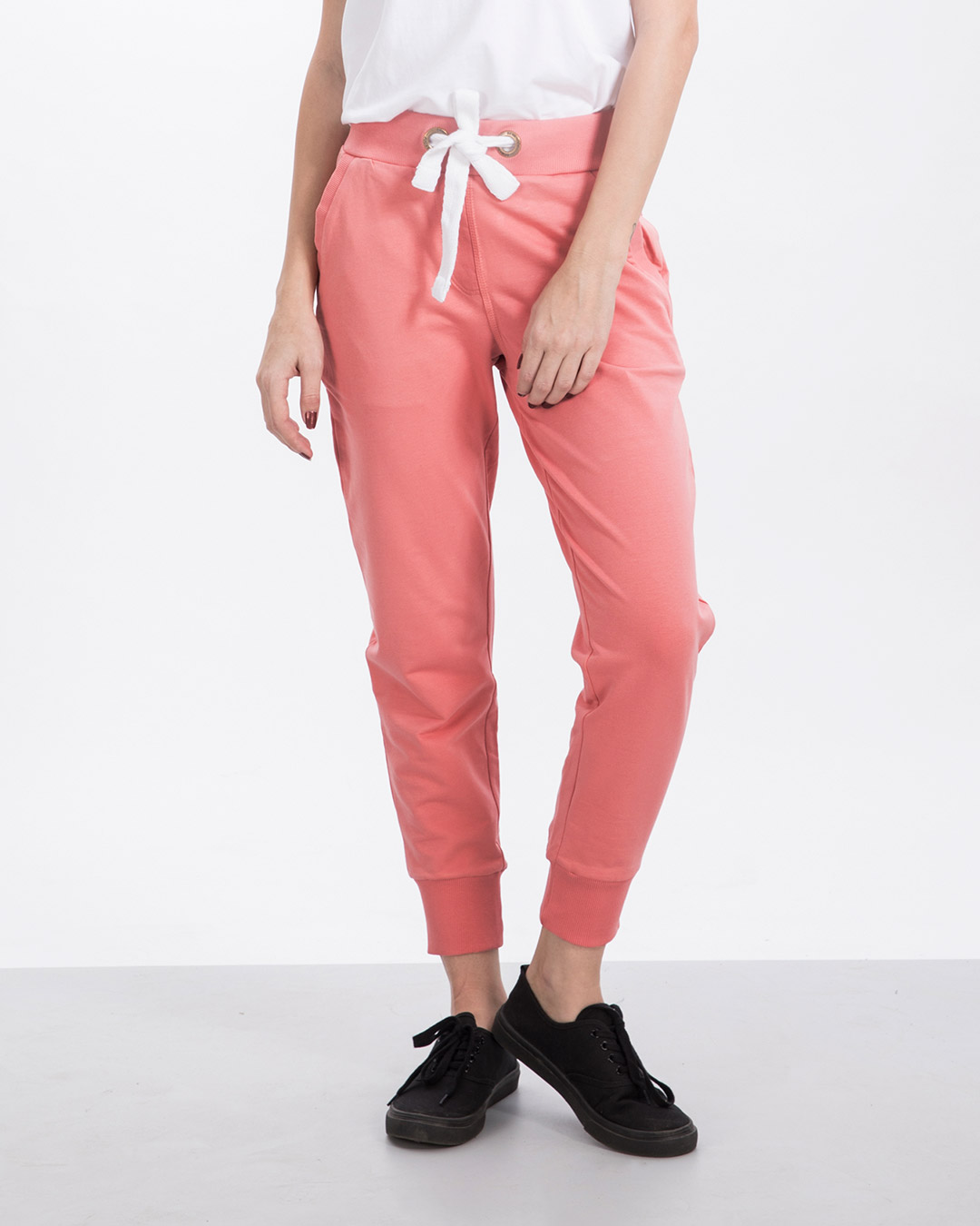 pink velvet joggers